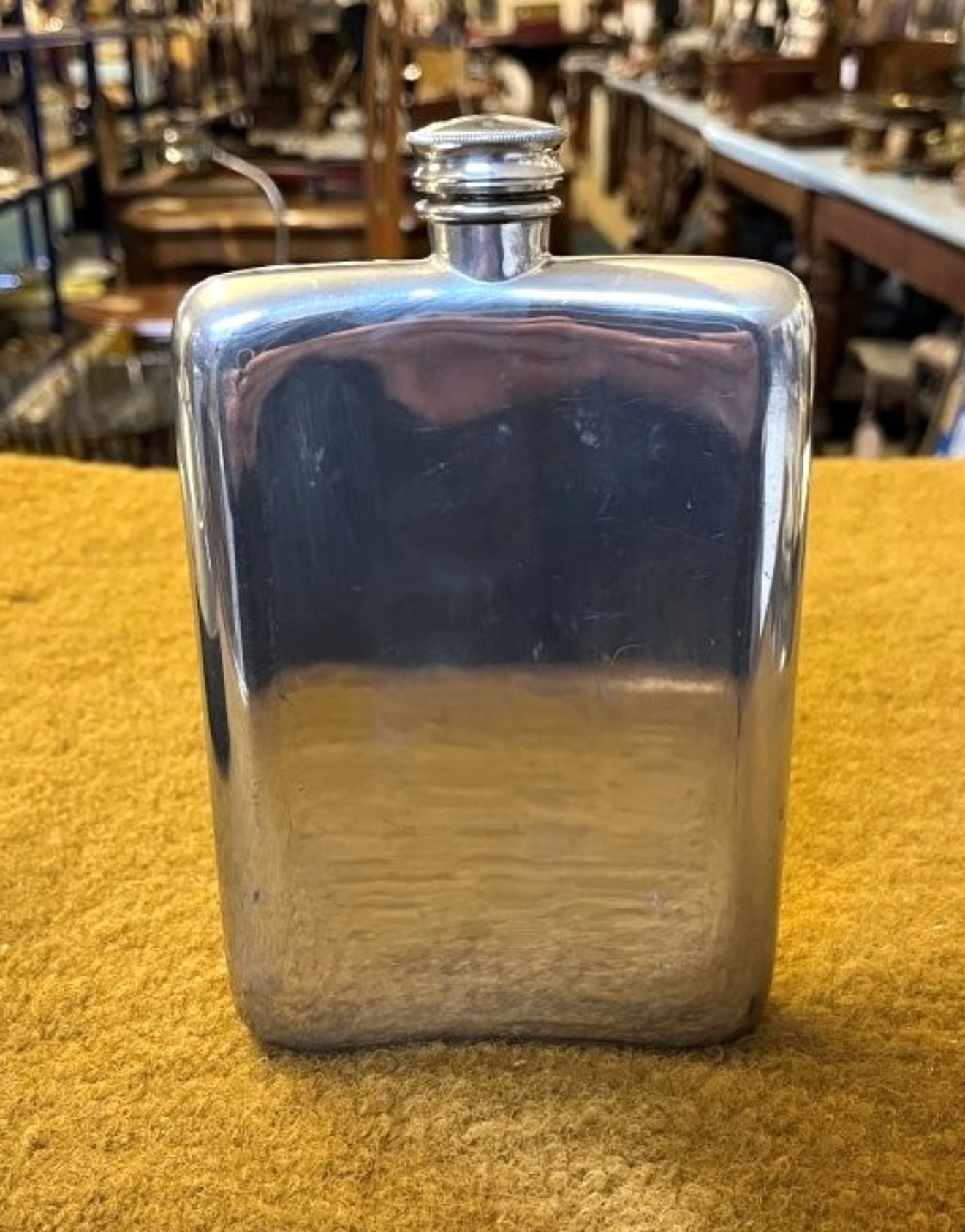 Antique Pewter Spirit Flask by James Dixon & Sons Sheffield