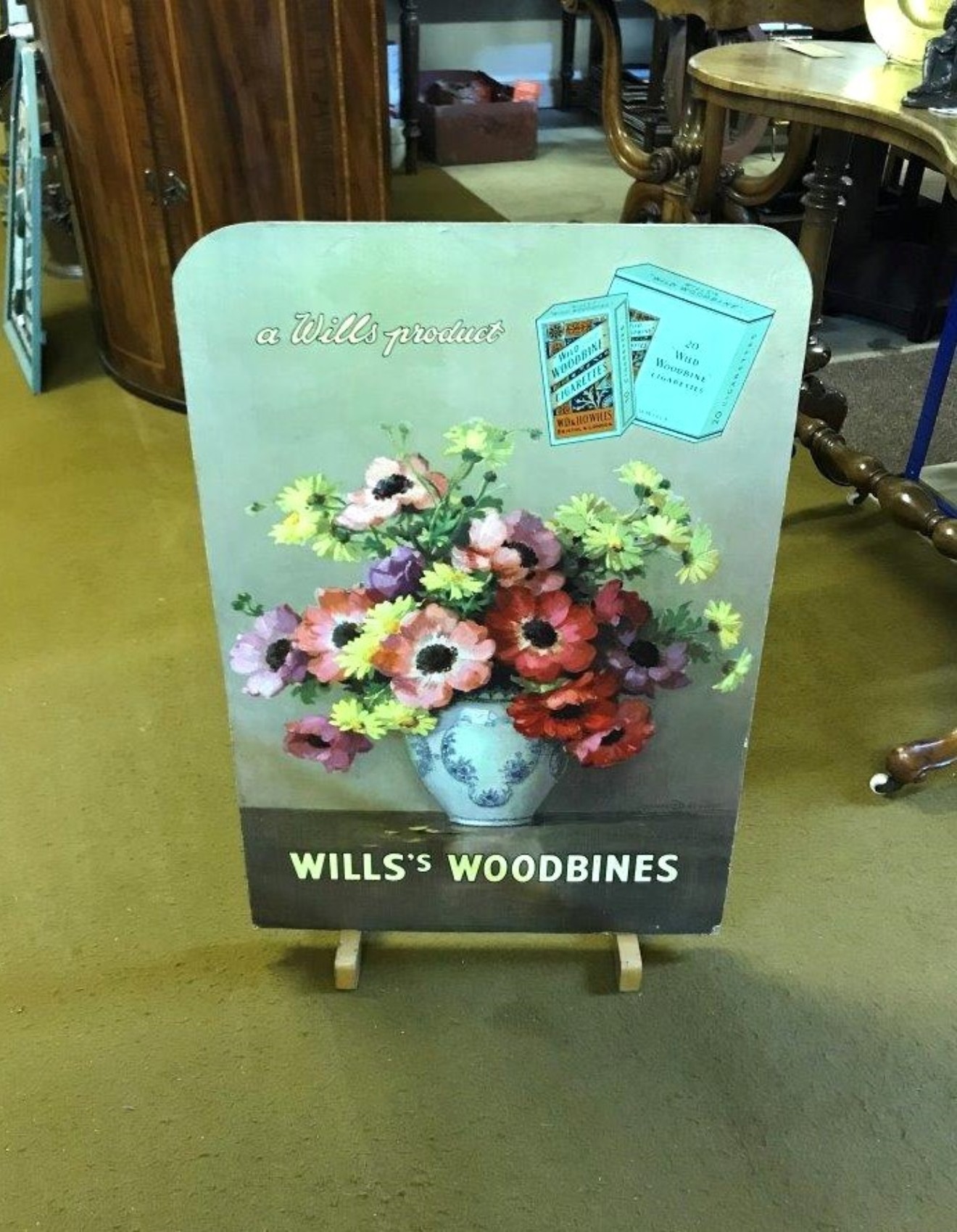 Vintage Will's Woodbines Advertising Sign