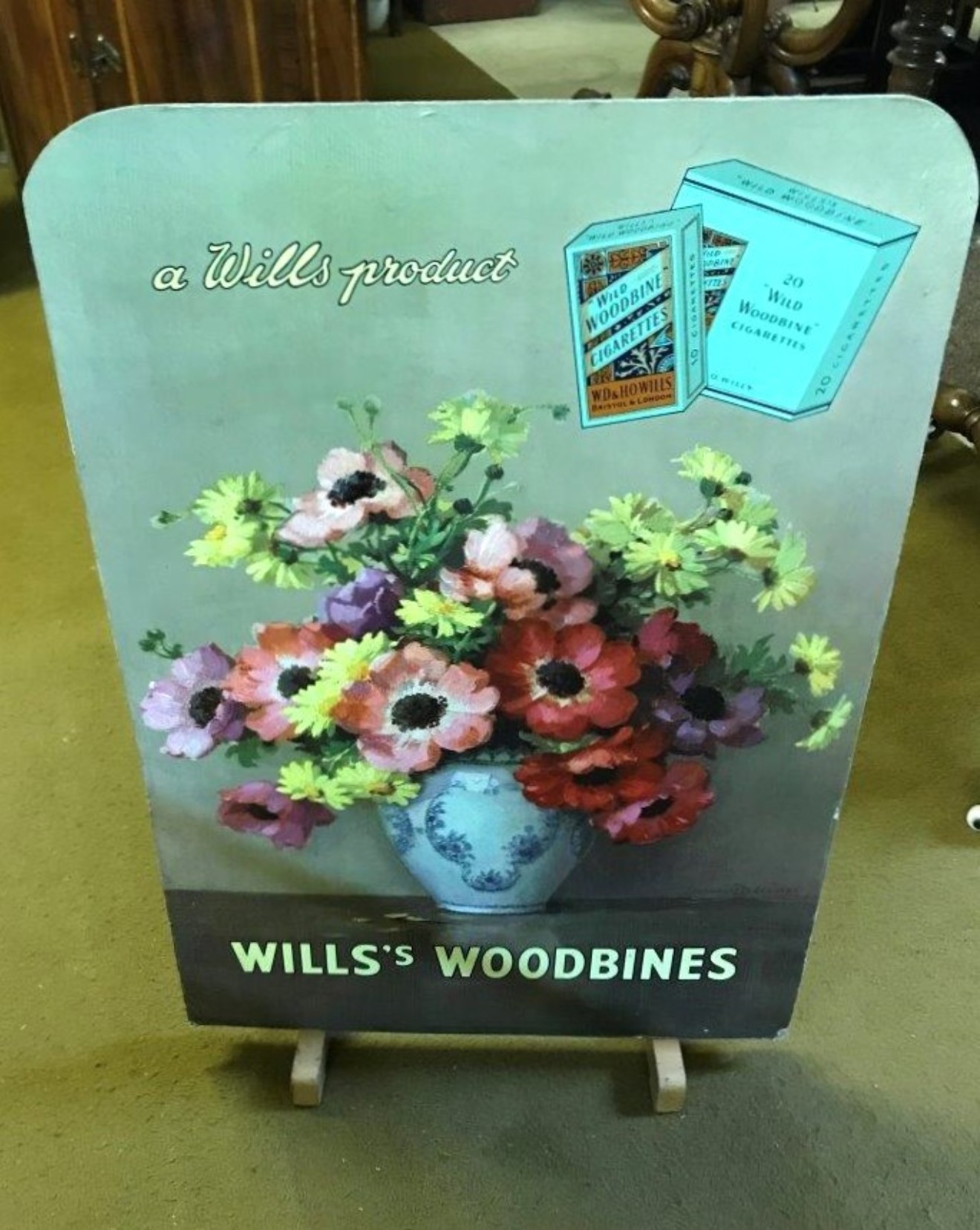 Vintage Will's Woodbines Advertising Sign