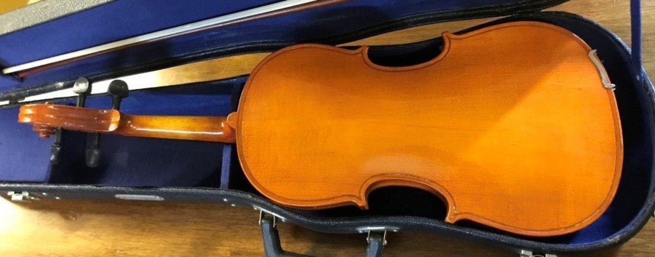 Vintage Violin with P.H. London Bow and Hard Case ﻿Skylark Brand Model MV-005