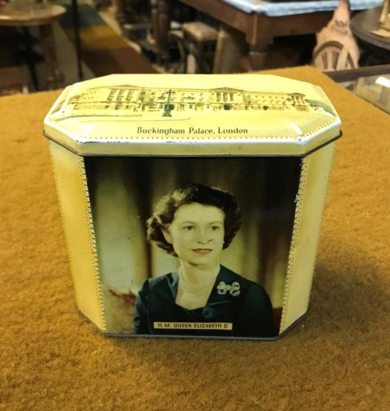 Vintage Tea Caddy Souvenir of the Coronation of H.M Queen Elizabeth II June 2nd 1953