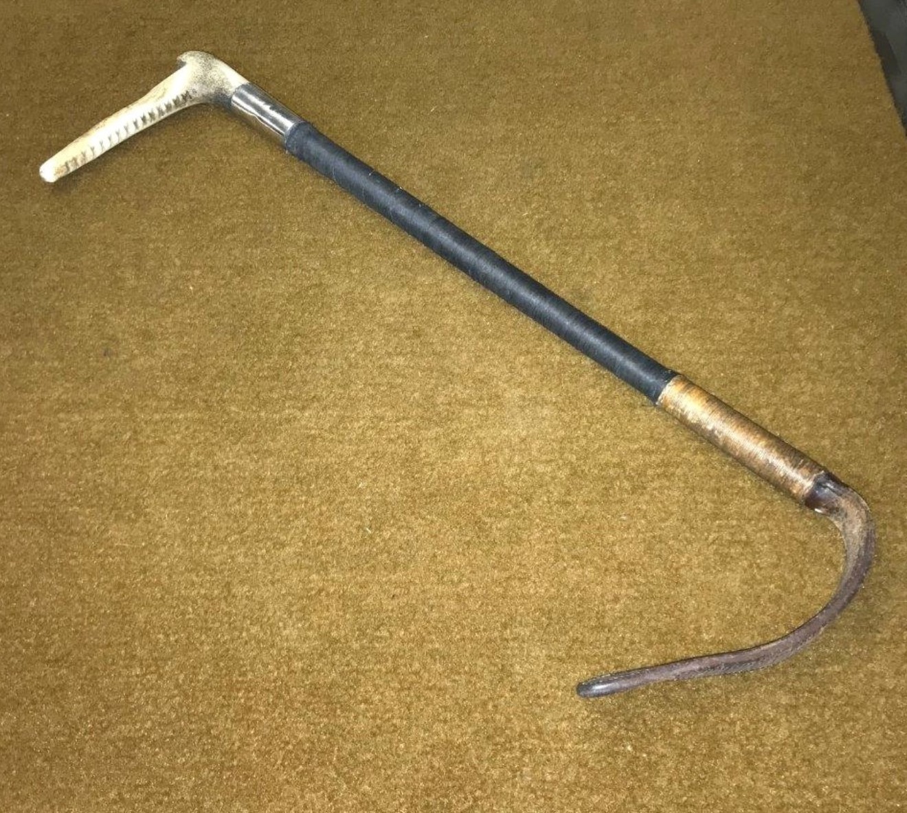 Antique Silver Mounted Riding Crop Hallmarked WM London 1884