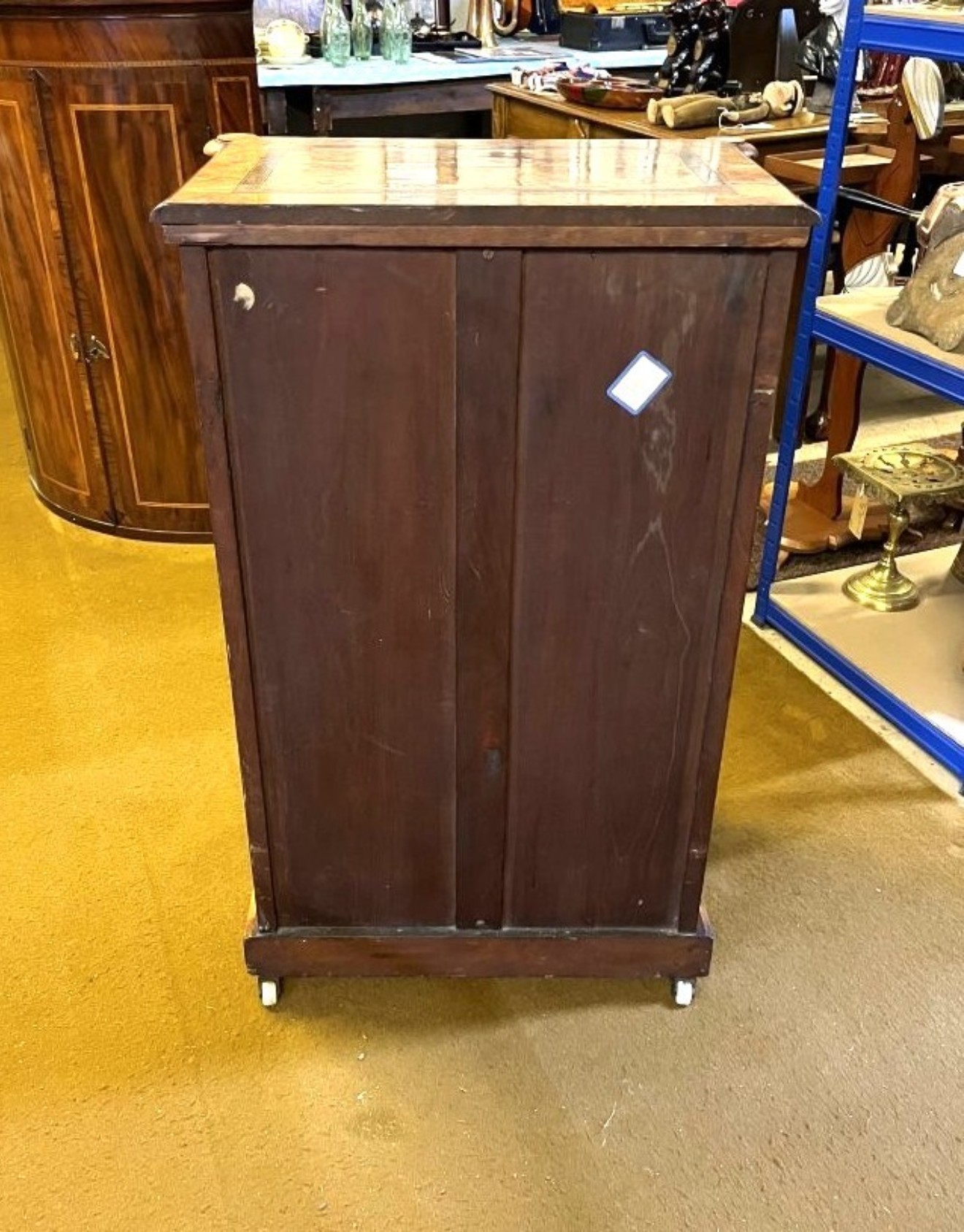Victorian Inlaid Burr Walnut Display / Music Cabinet