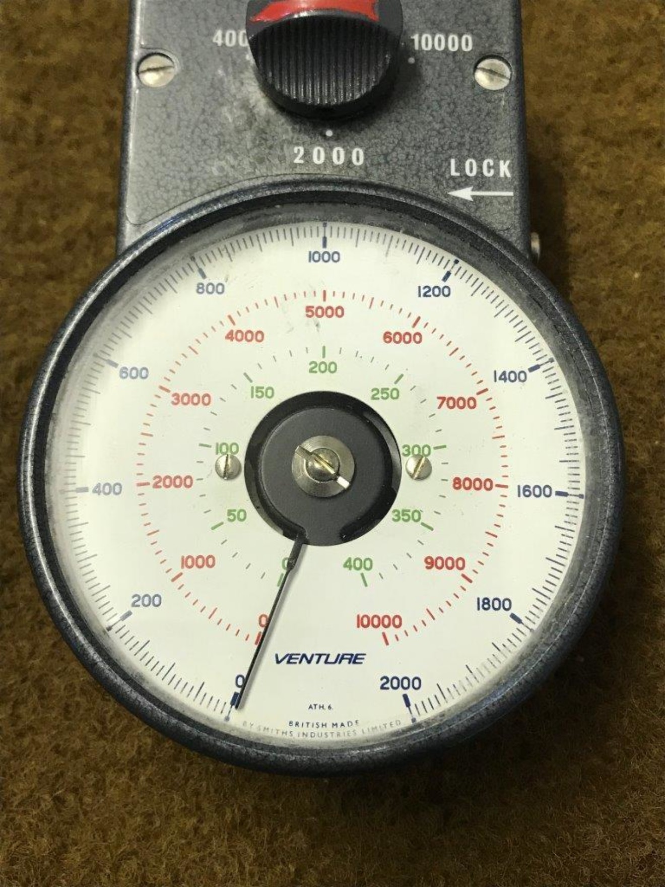 Vintage Venture ATH Handheld Tachometer 0 - 10,000 RPM