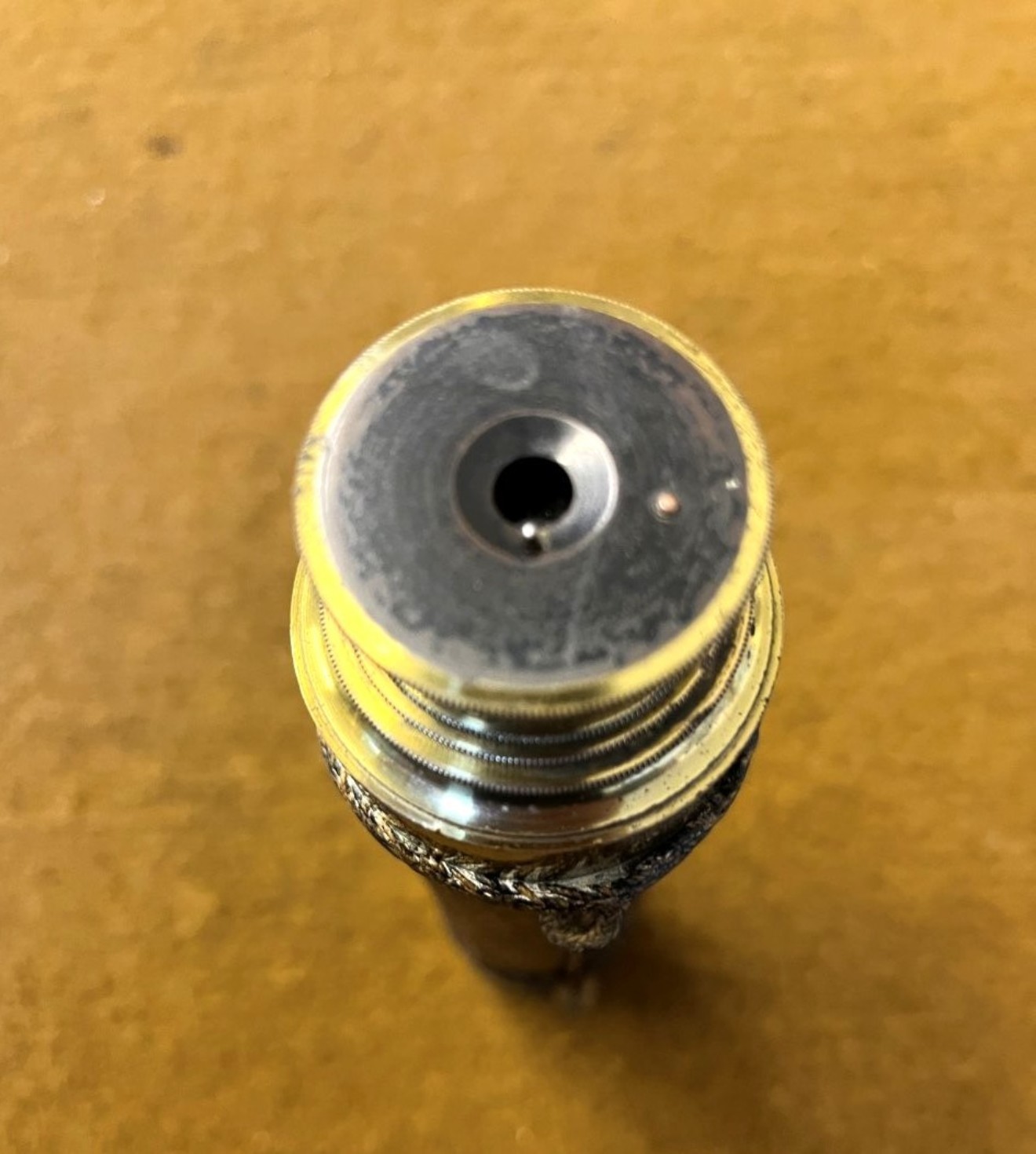 Antique Leather and Brass 3 Draw Telescope