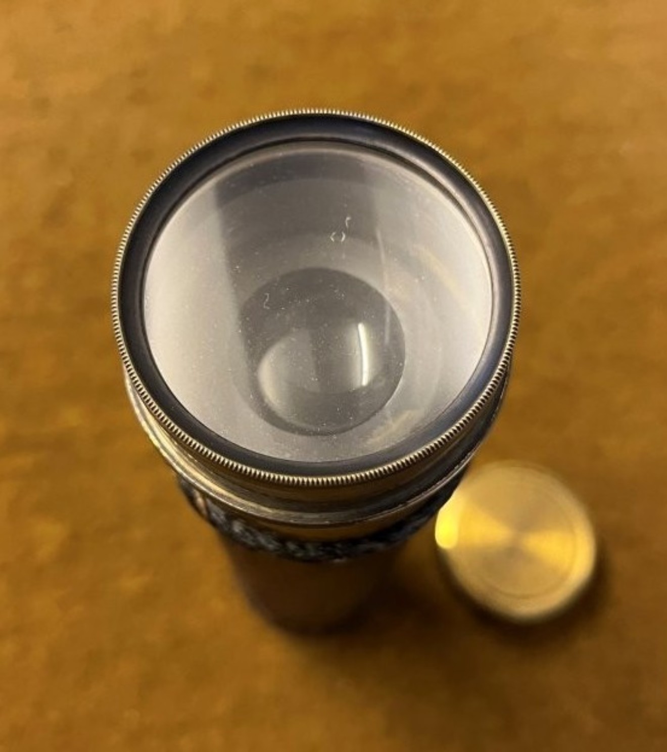 Antique Leather and Brass 3 Draw Telescope