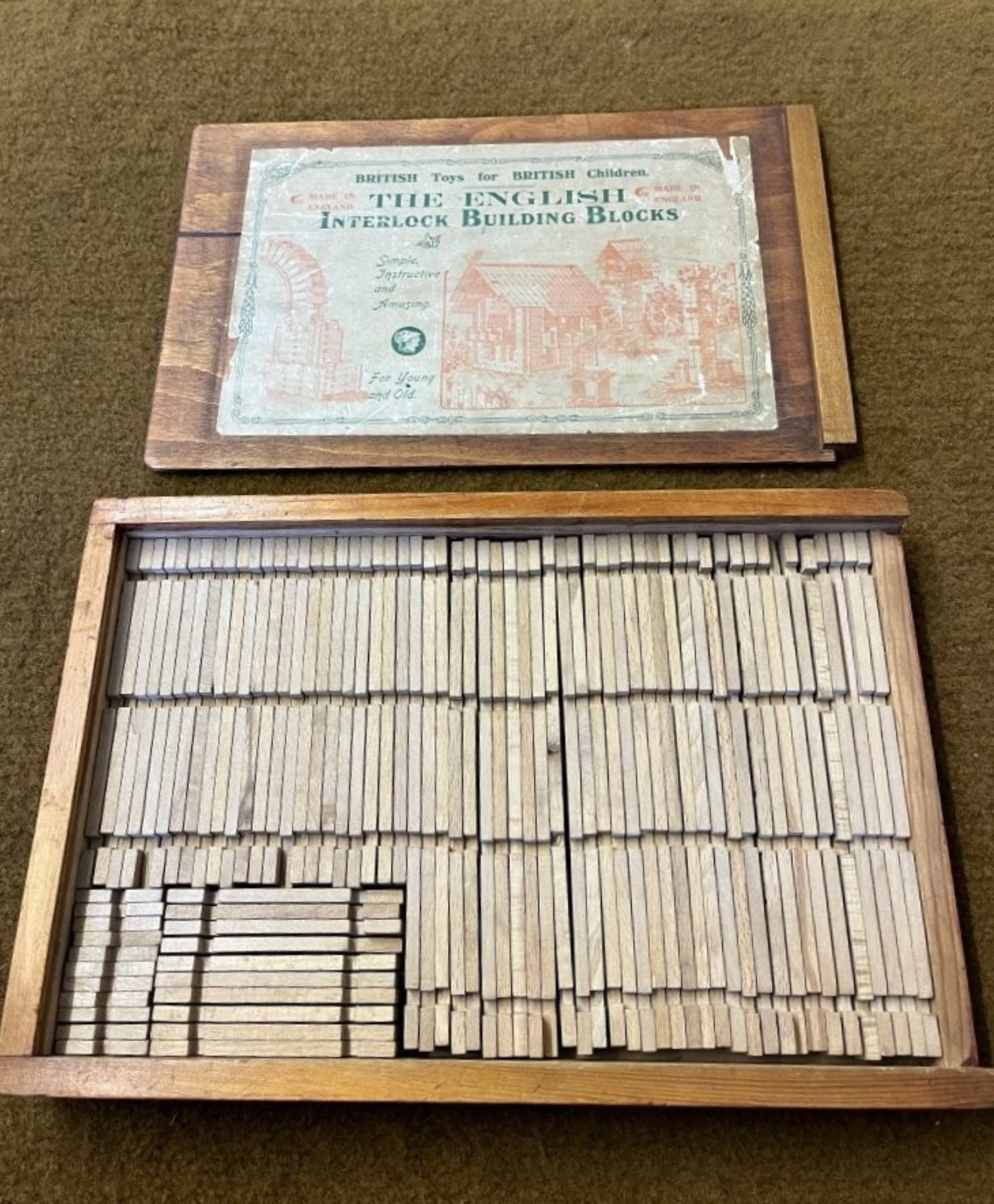 Vintage The English Interlock Building Blocks