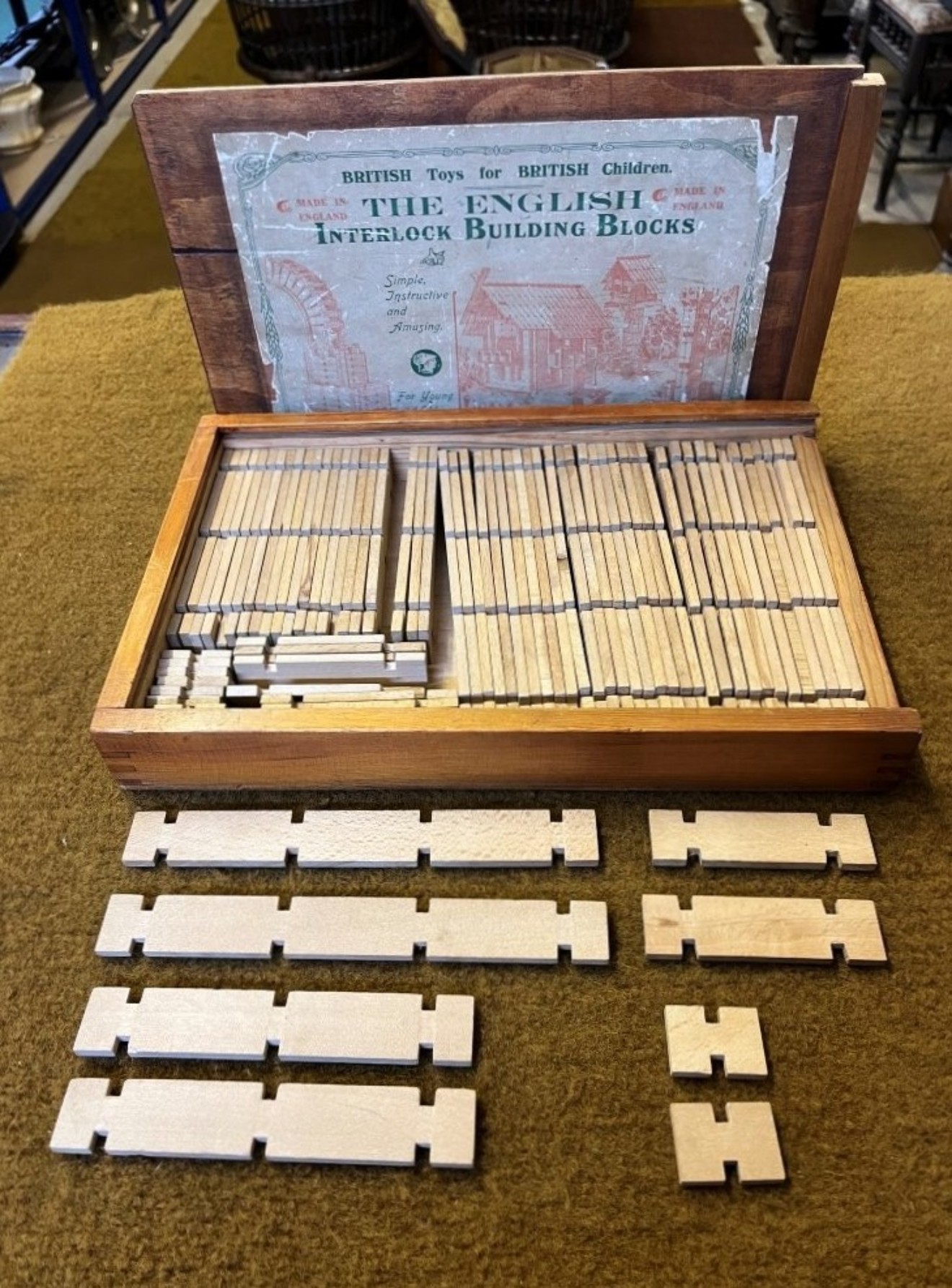 Vintage The English Interlock Building Blocks
