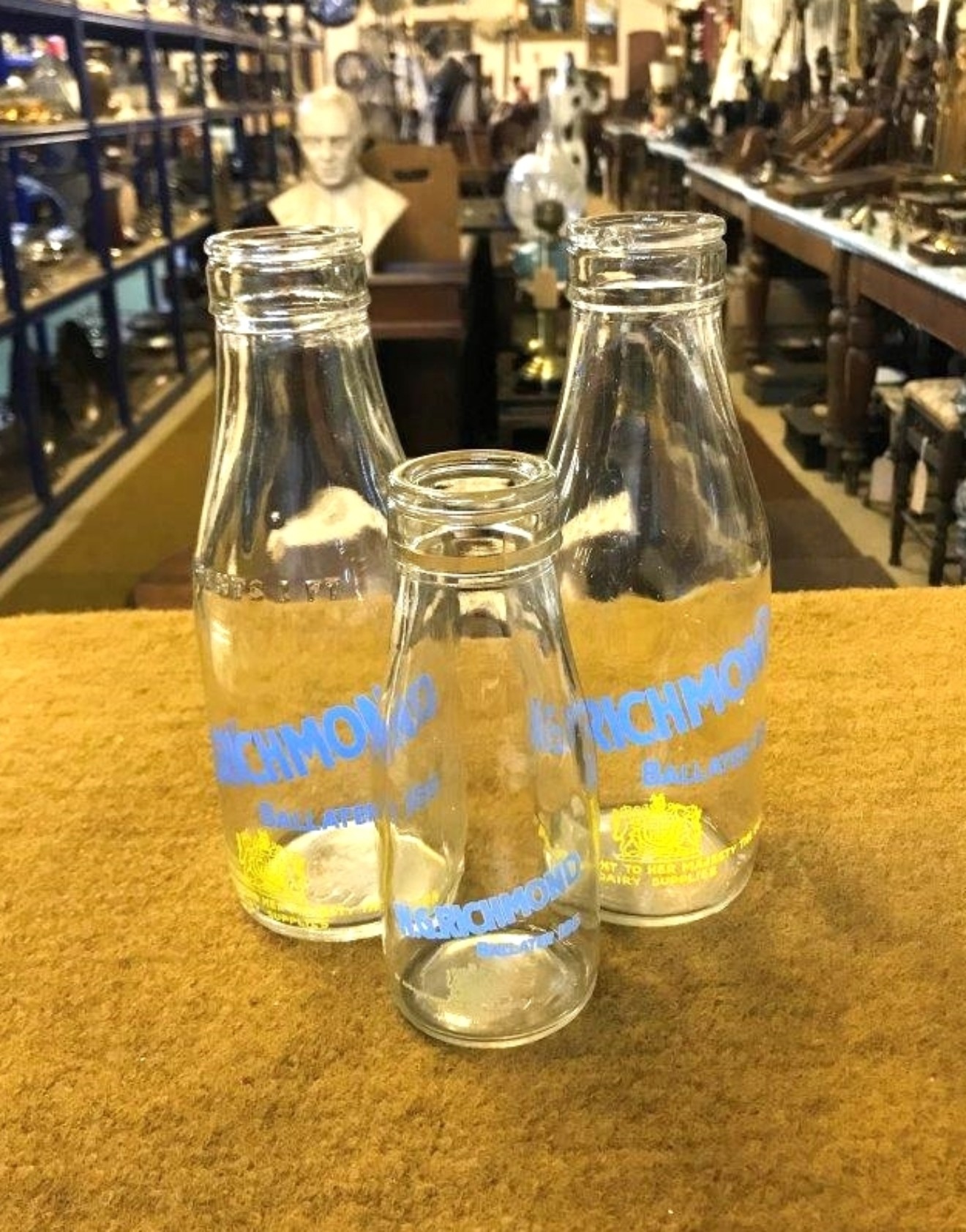 Vintage WG Richmond Ballater Milk Bottles