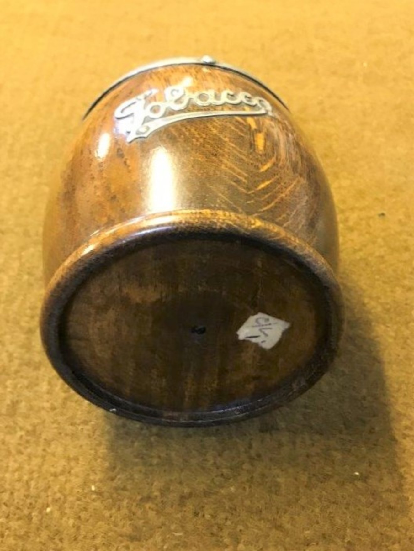 Round Wooden Tobacco Box