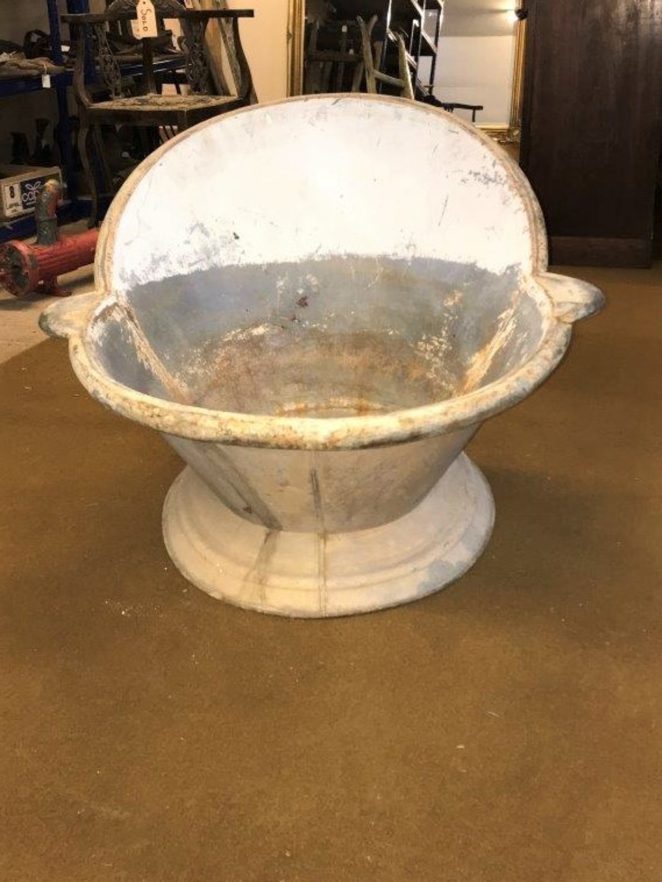 Victorian Pressed Tin Hip Bath