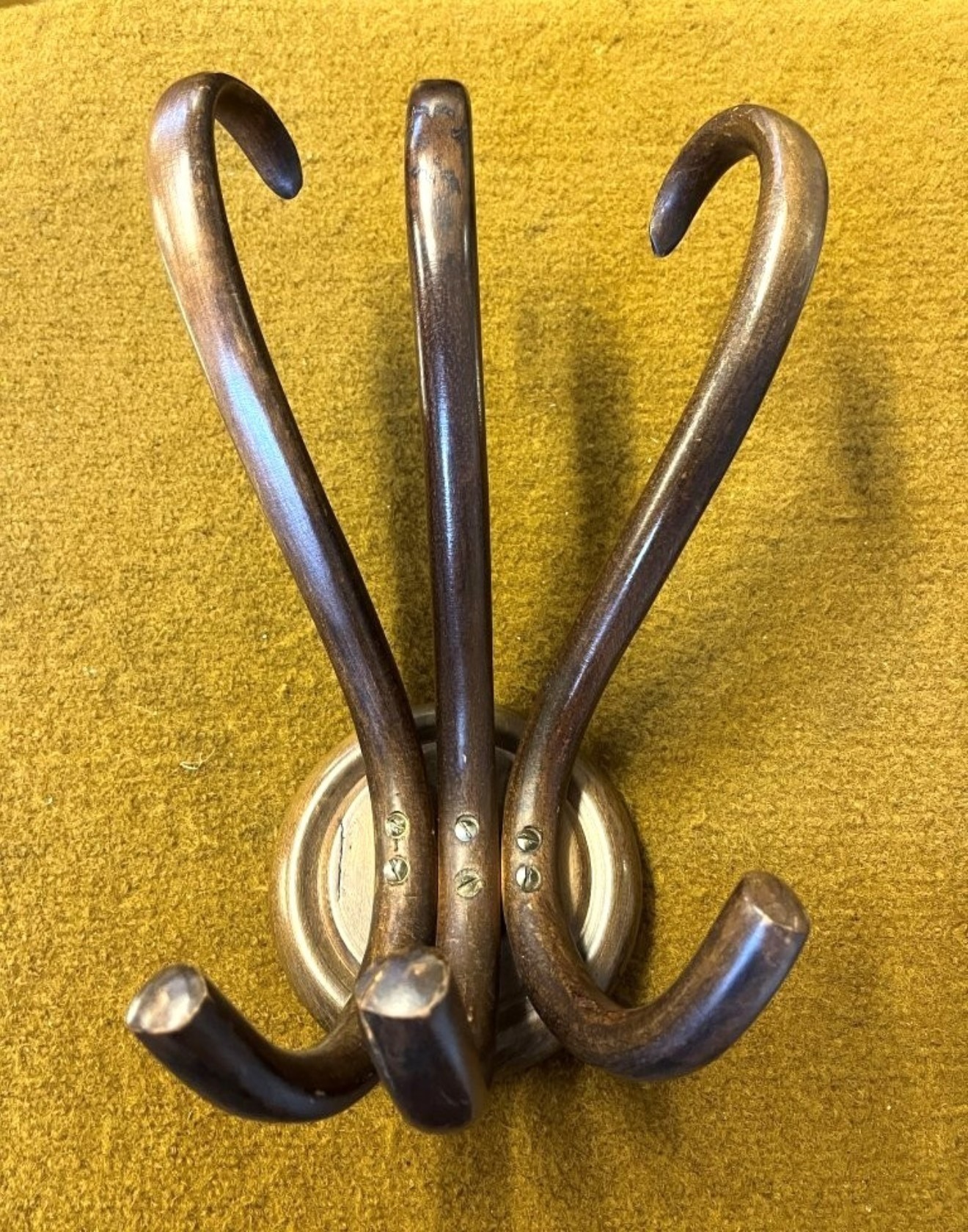 Vintage Thonet Style Wall Mounted Bentwood Coat / Hat Rack