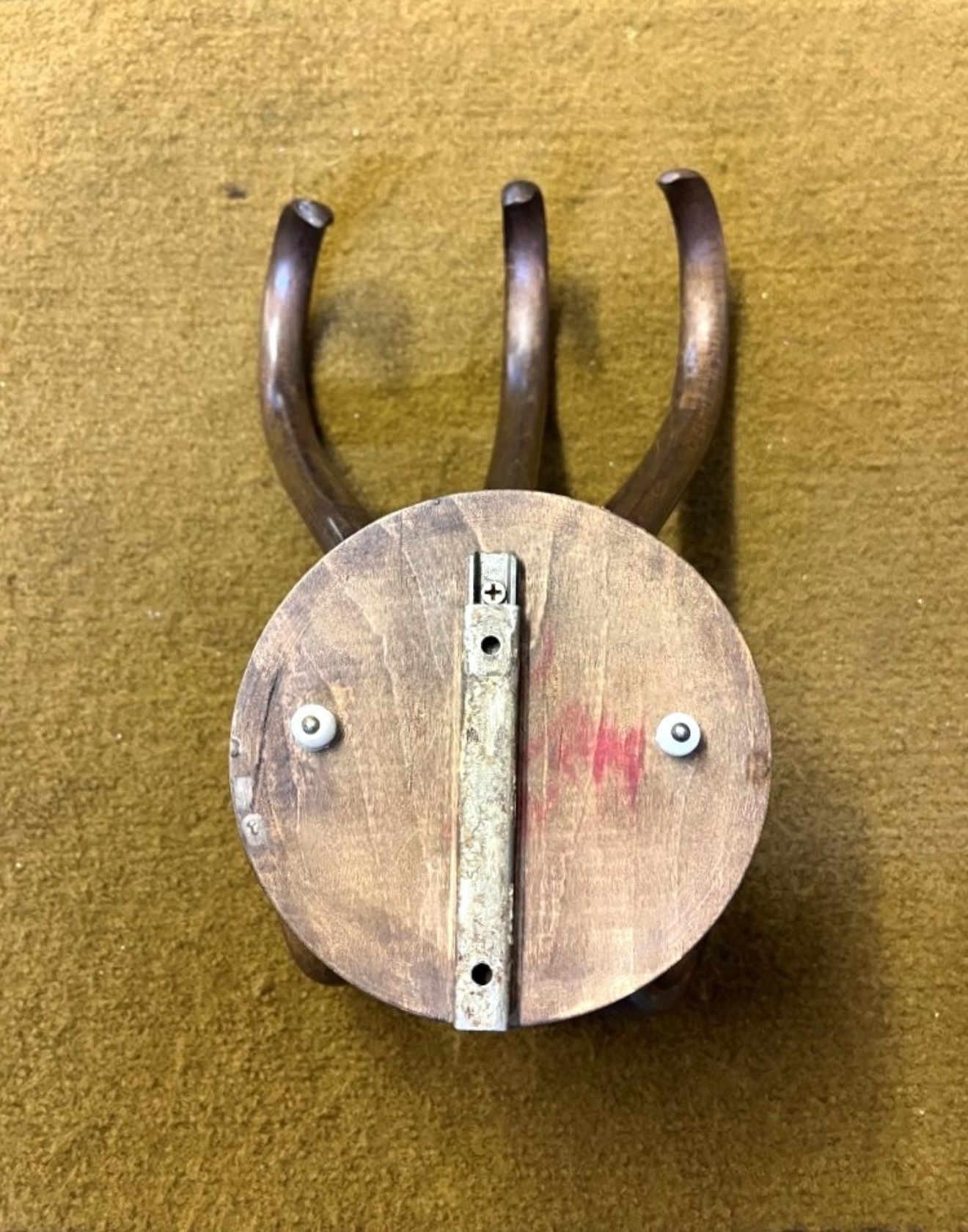 Vintage Thonet Style Wall Mounted Bentwood Coat / Hat Rack