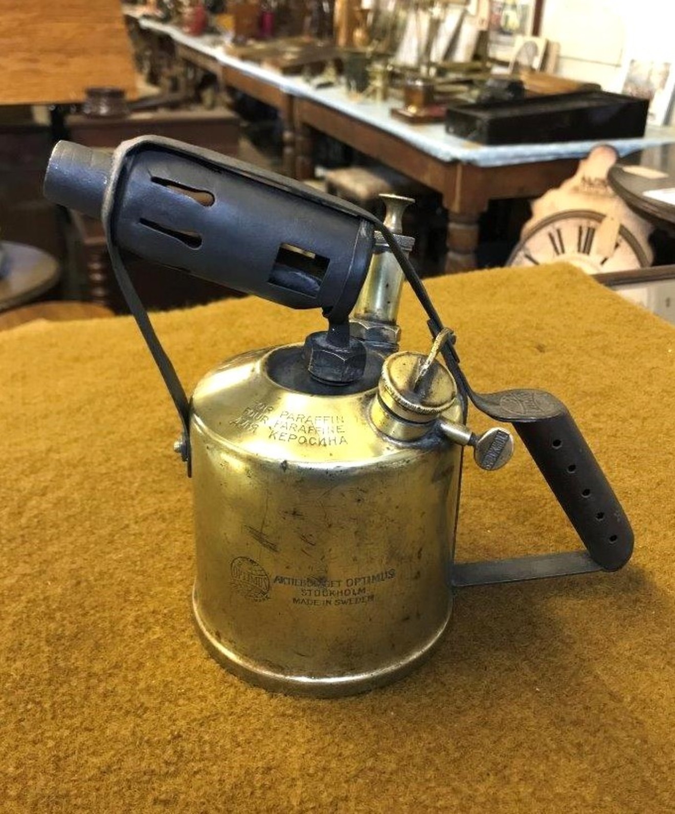 Vintage OPTIMUS Brass Paraffin Blow Torch/Lamp