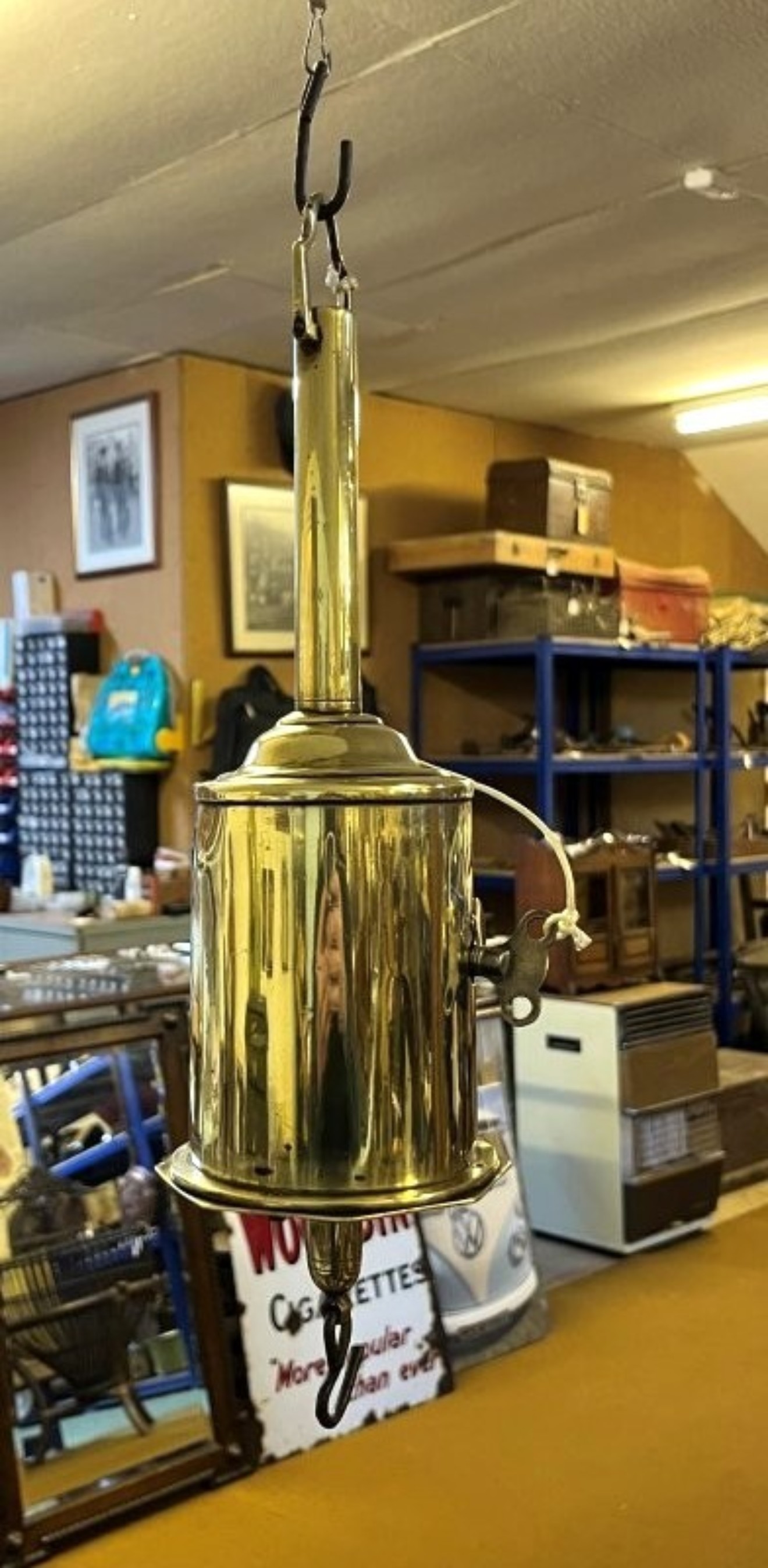 Antique Brass Spit Jack by Salter & Co
