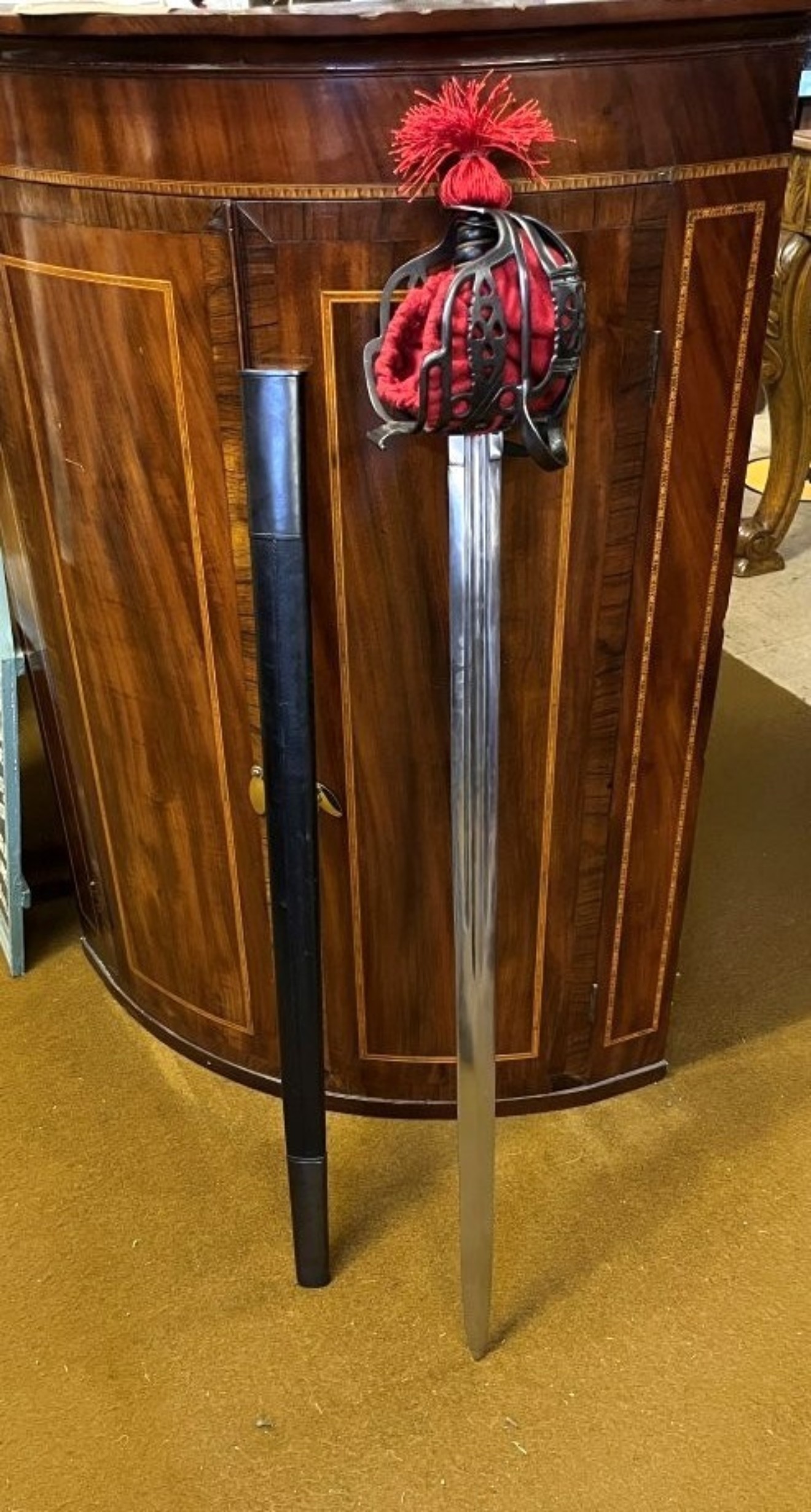 Replica Scottish 1828 Pattern Basket Hilt Broadsword and Scabbard