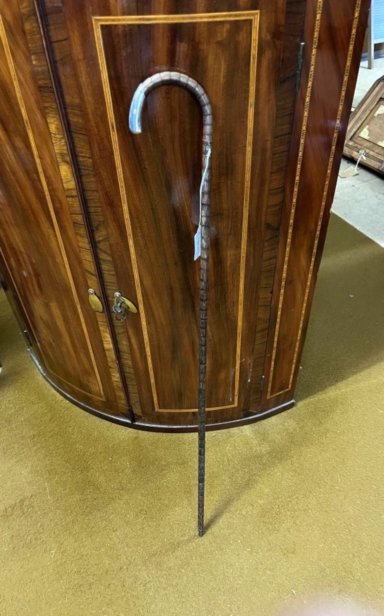 Antique Silver Mounted Partridgewood Walking Stick