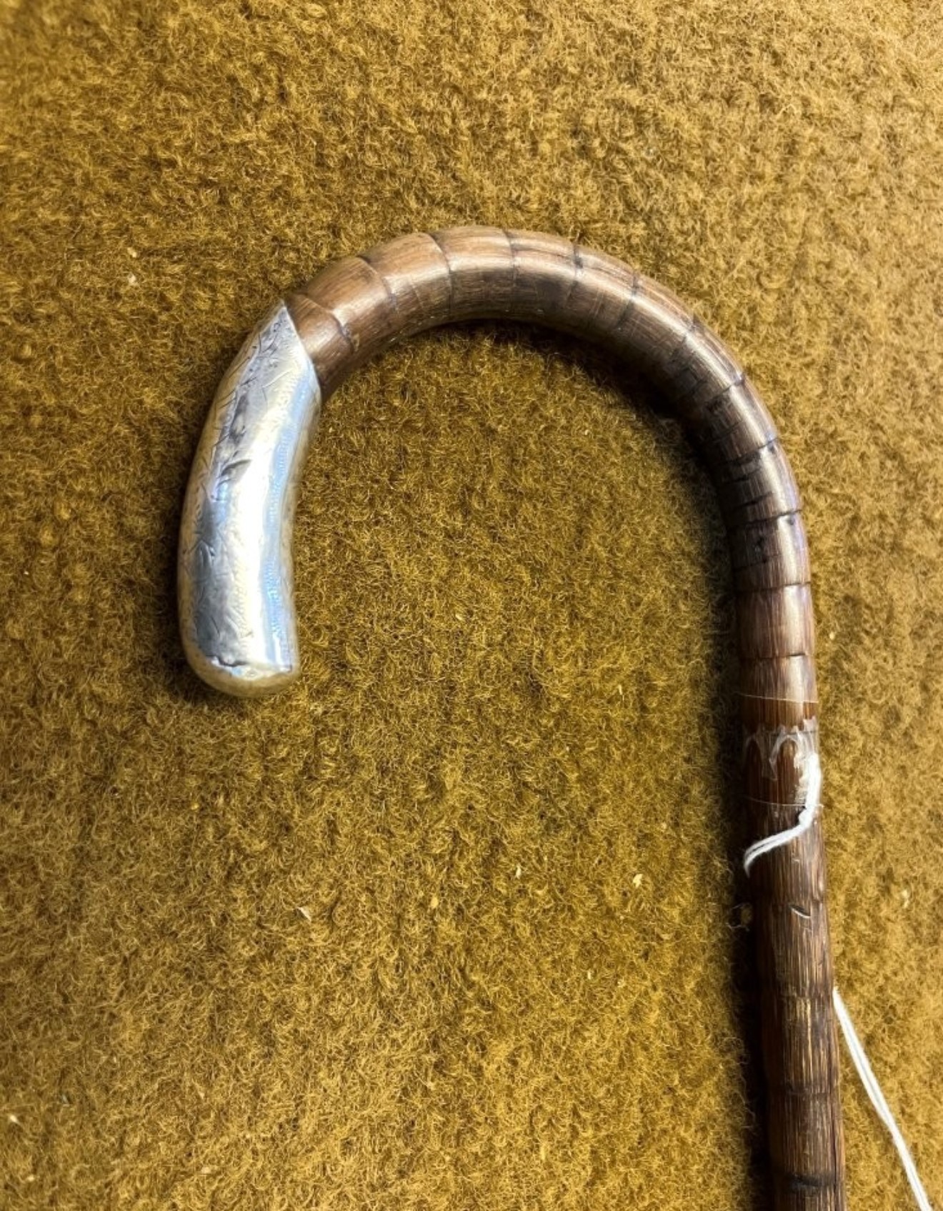 Antique Silver Mounted Partridgewood Walking Stick