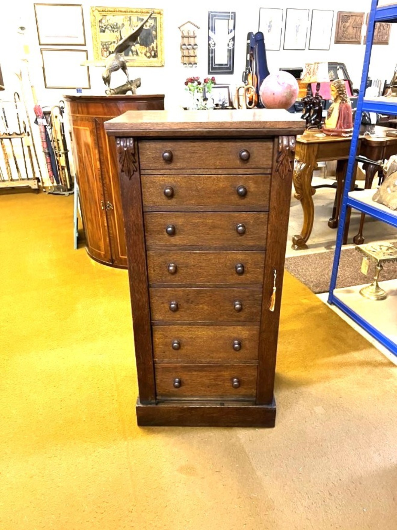 Antique Mahogany Wellington Chest