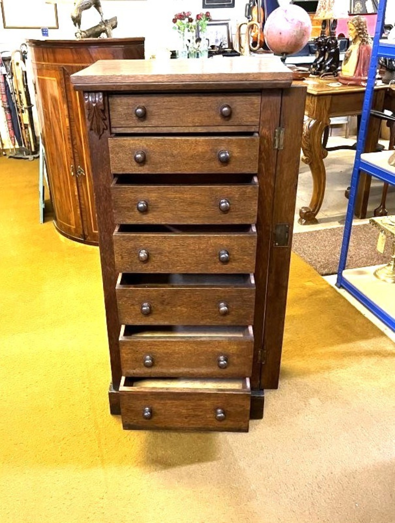 Antique Mahogany Wellington Chest