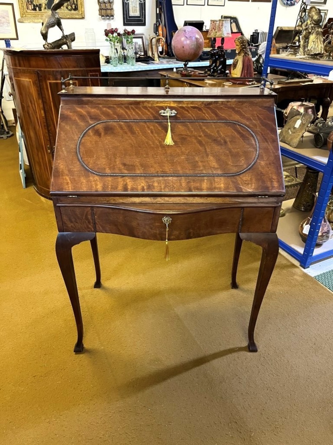 Antique French Mahogany "Bureau De Dame" Ladies Fall Front Writing Desk