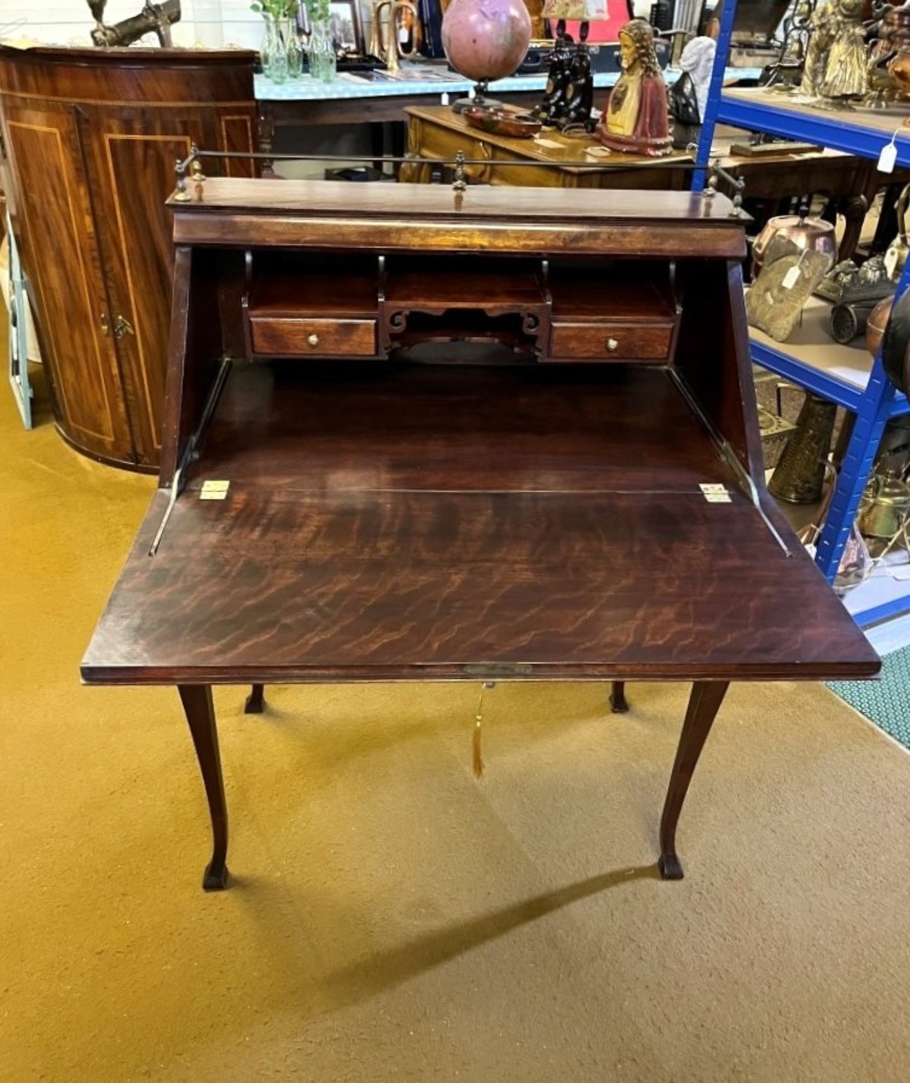 Antique French Mahogany "Bureau De Dame" Ladies Fall Front Writing Desk