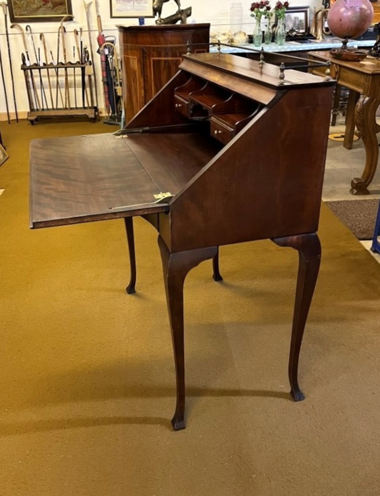 Antique French Mahogany "Bureau De Dame" Ladies Fall Front Writing Desk