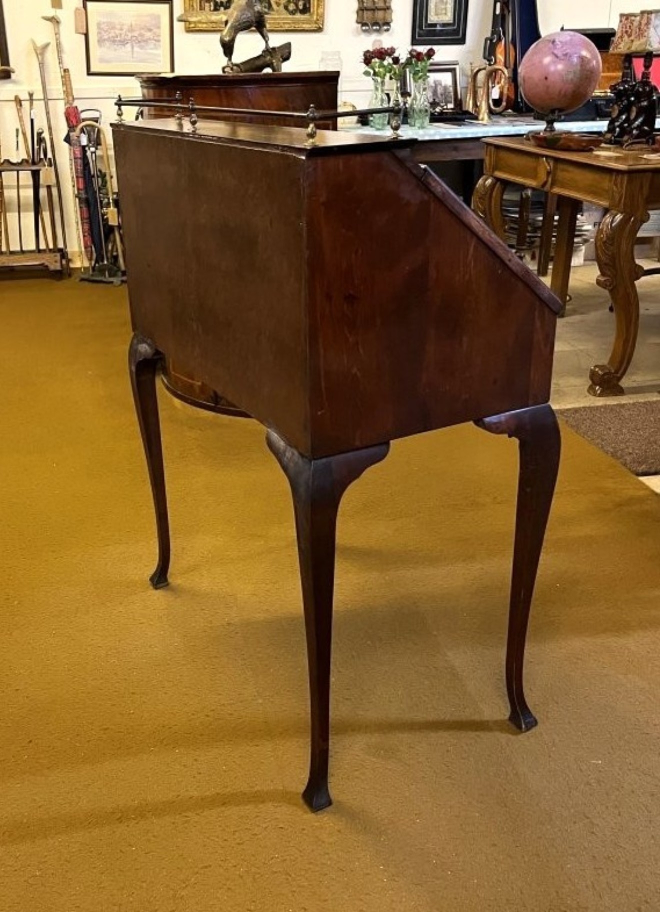 Antique French Mahogany "Bureau De Dame" Ladies Fall Front Writing Desk