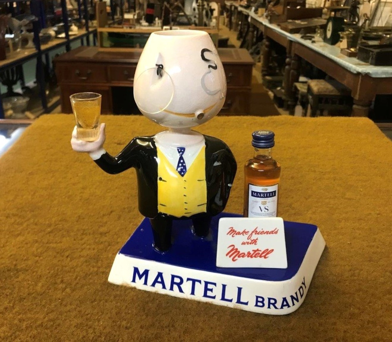 Vintage Martell Brandy "Martell Man" Bar Advertising Figure