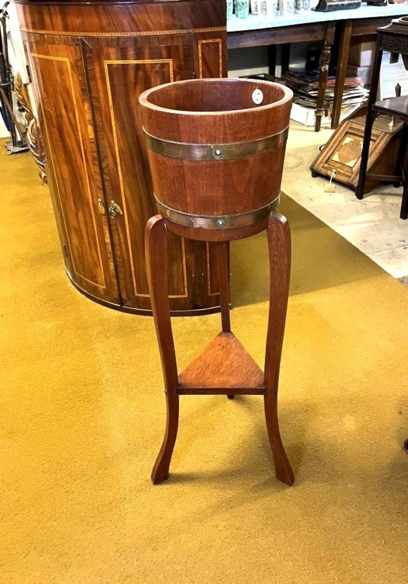 Antique Oak Barrel Planter by R.A. Lister Co Ltd Dursley England