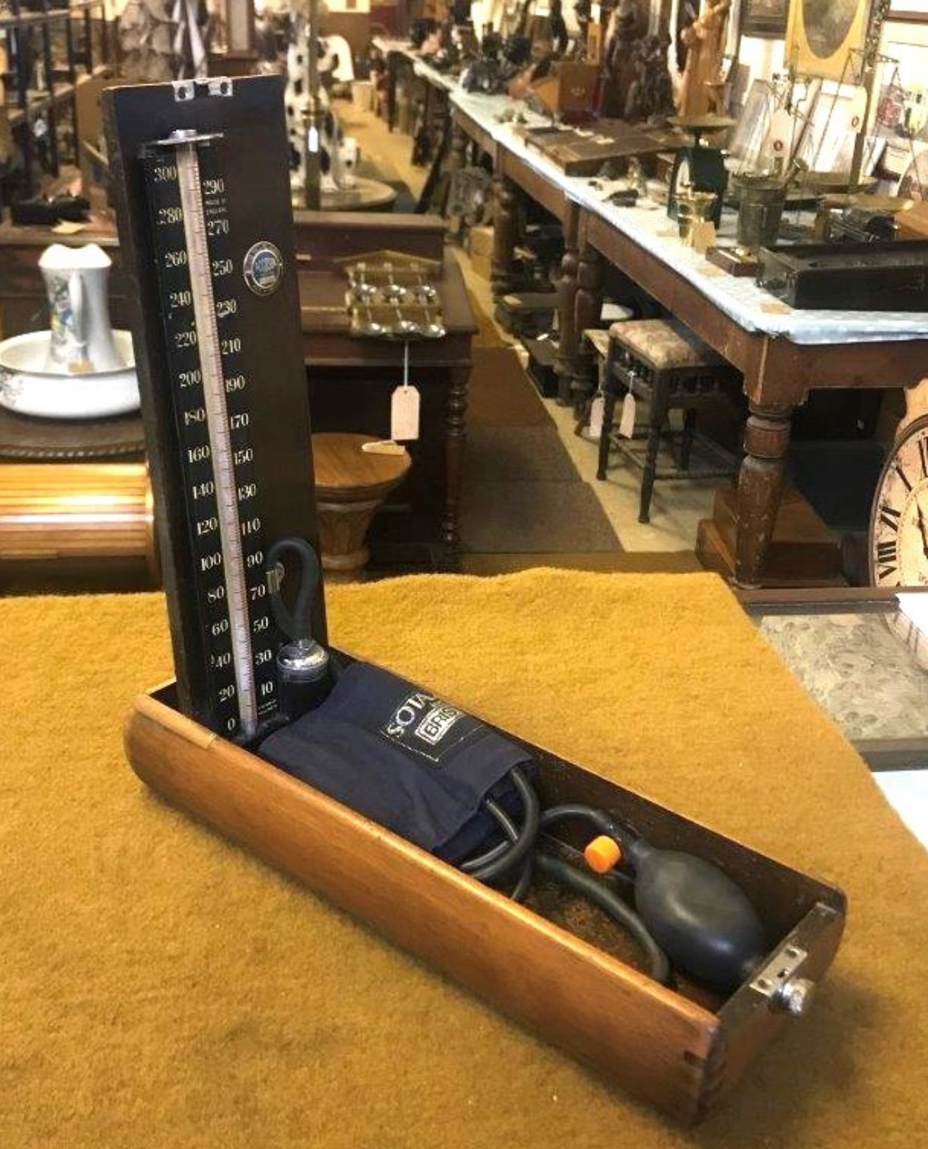 Vintage Accoson Blood Pressure Standard Sphygmomanometer in Wooden Jointed Case