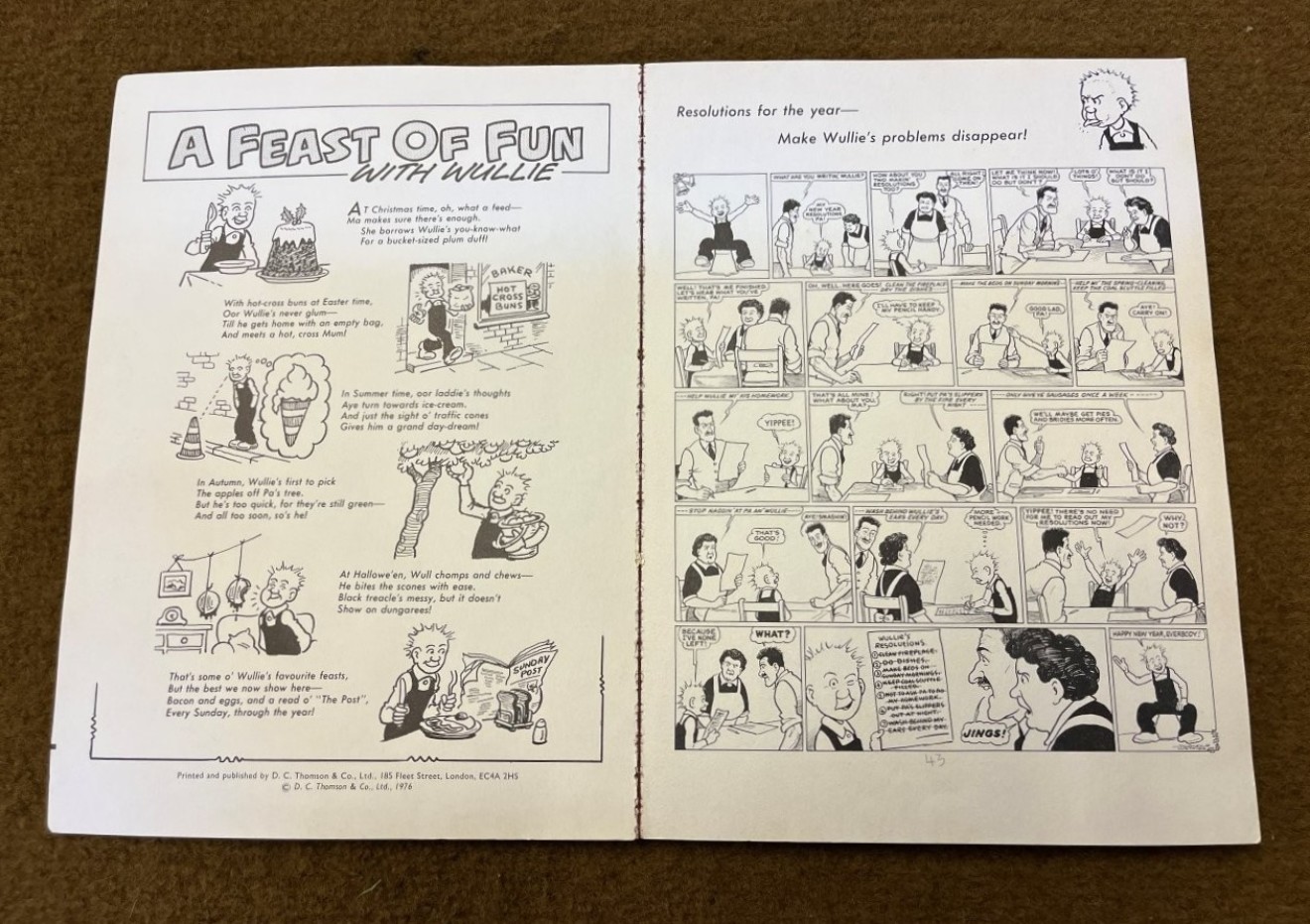 Vintage "Oor Wullie" 1976 Annual