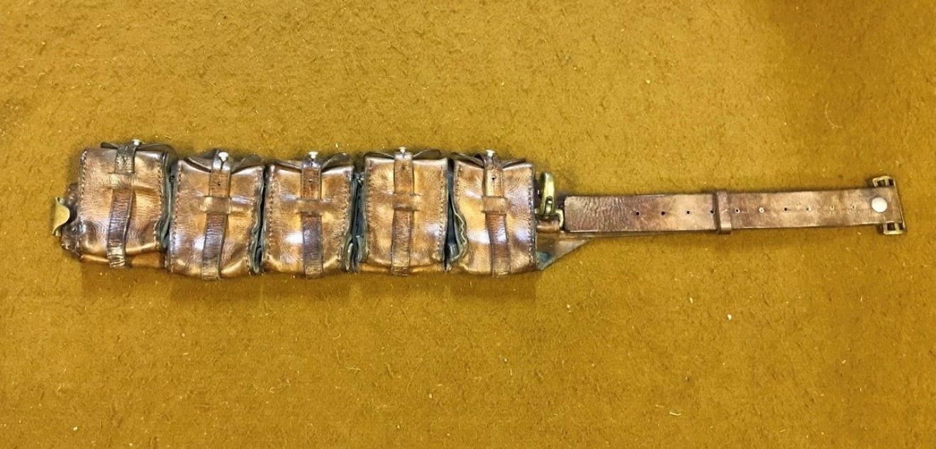 WW2 Swedish Mauser 5 Pouch Ammo Bandolier Belt