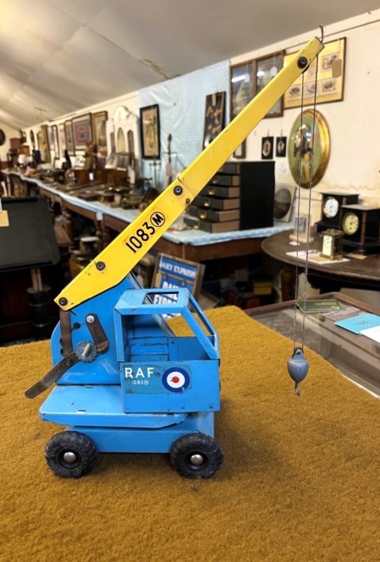 Vintage Rare TRIANG Pressed Steel RAF 1083M Mobile Crane