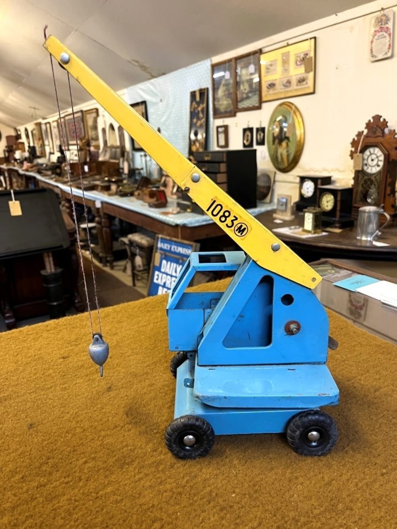 Vintage Rare TRIANG Pressed Steel RAF 1083M Mobile Crane