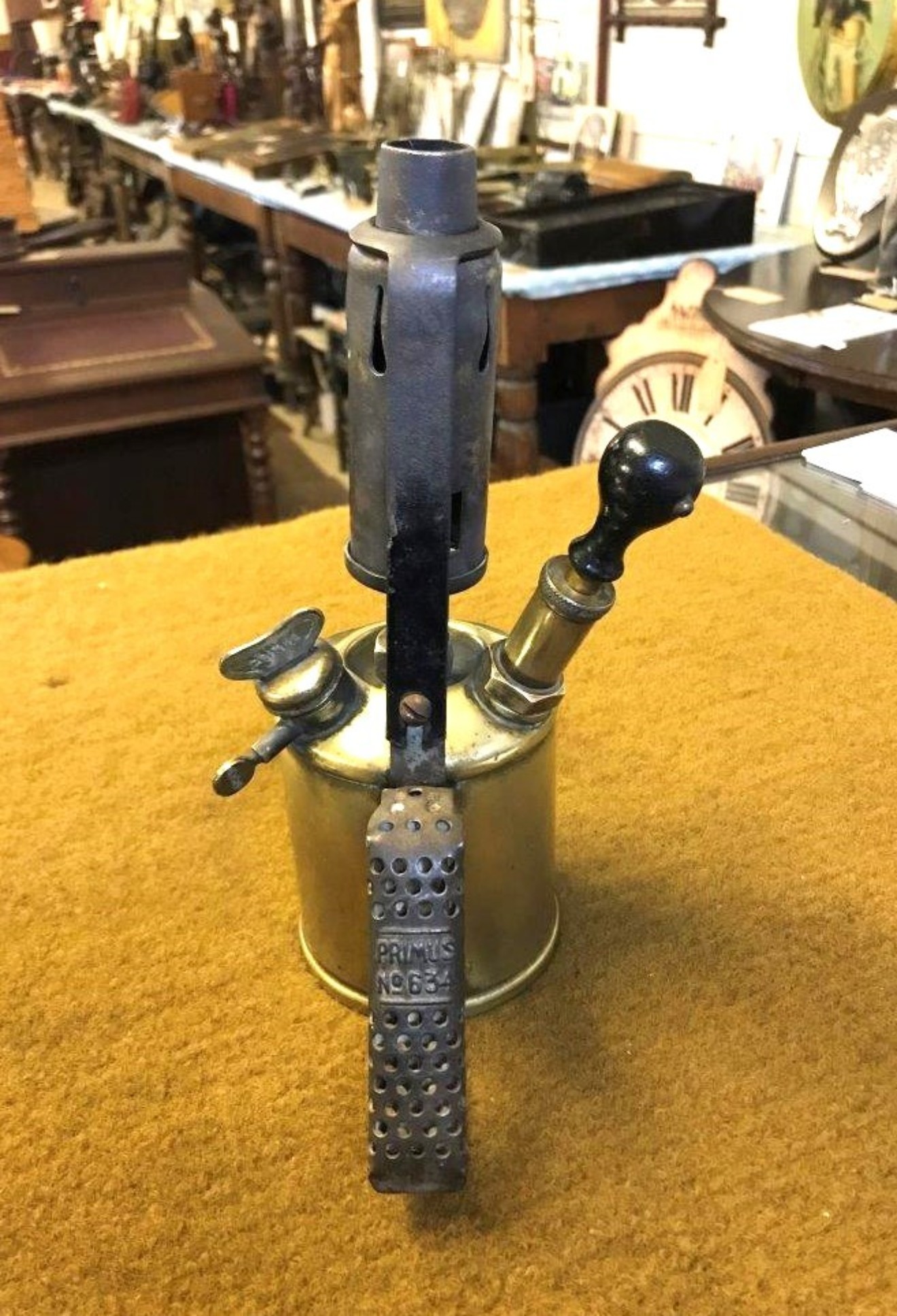 Vintage Primus No 634 Brass Paraffin Blow Torch/Lamp