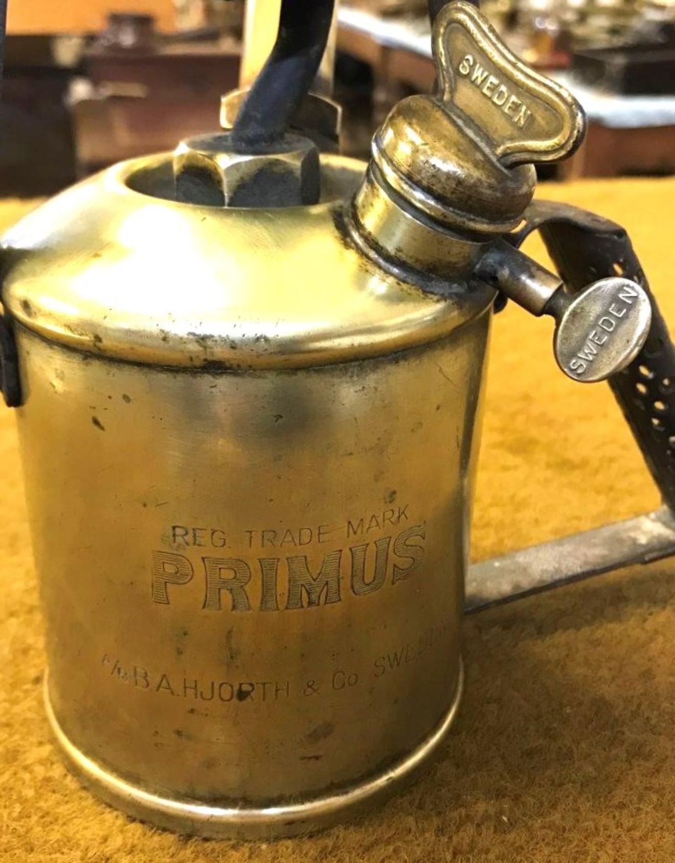 Vintage Primus No 634 Brass Paraffin Blow Torch/Lamp