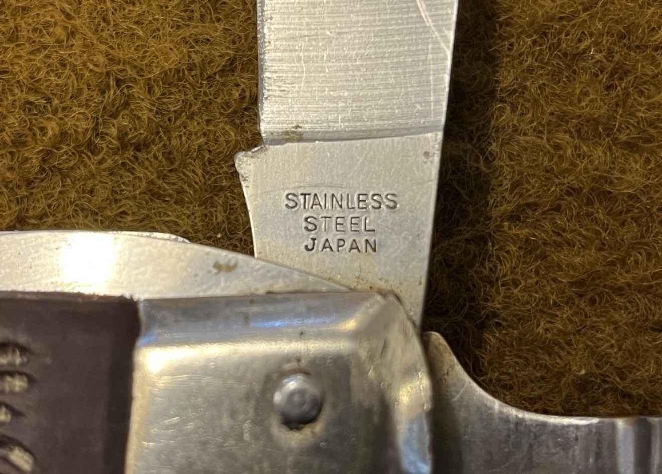 Vintage Camping Cutlery / Multi Tool Folding Knife In Leather Belt Mounted Holder