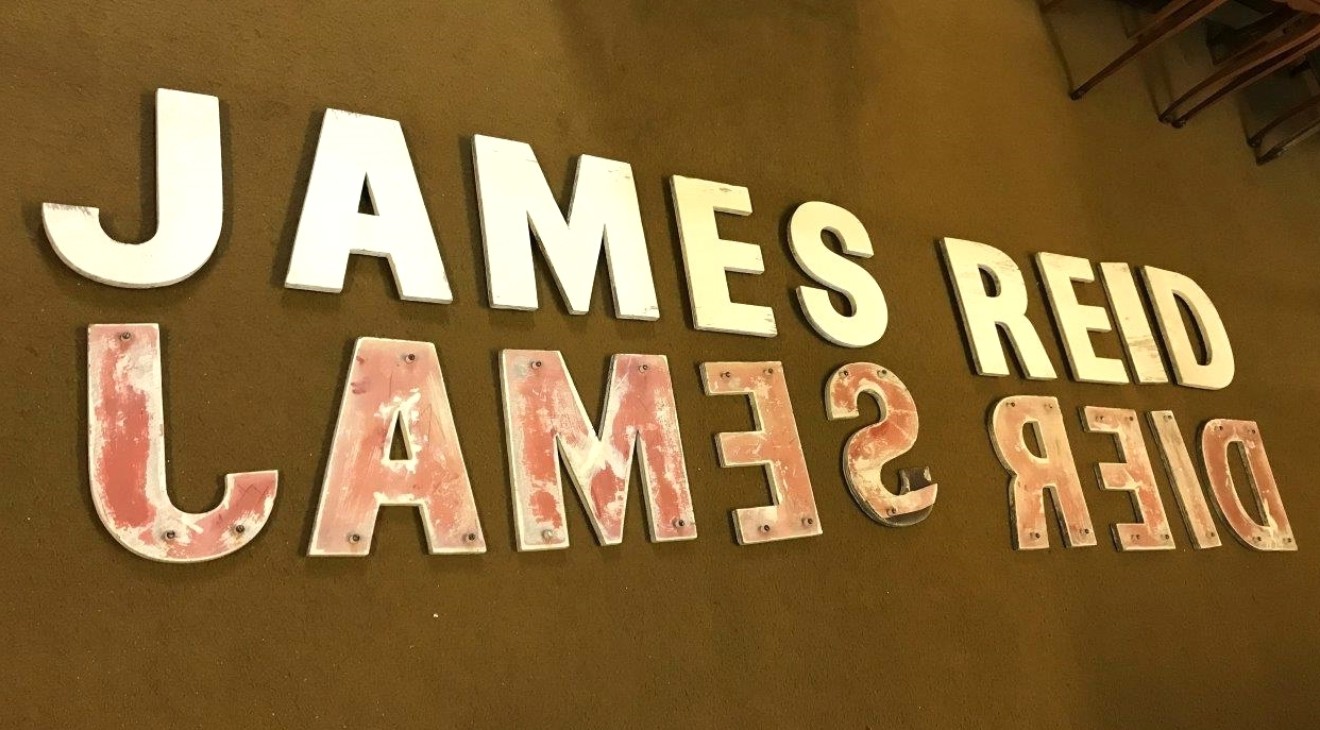 Wooden Shop Sign Letters JAMES REID (2 Sets)