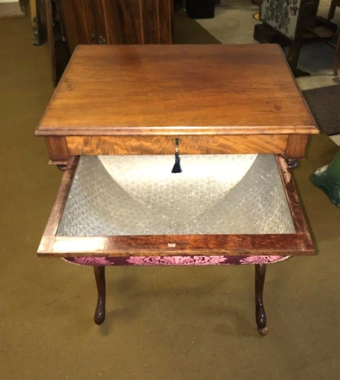 Victorian Walnut Sewing Cabinet