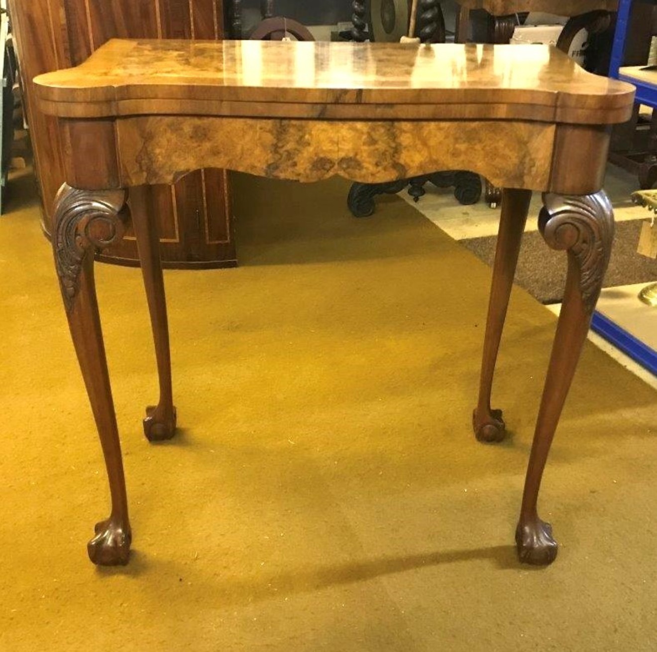 Antique Walnut Console / Card Table