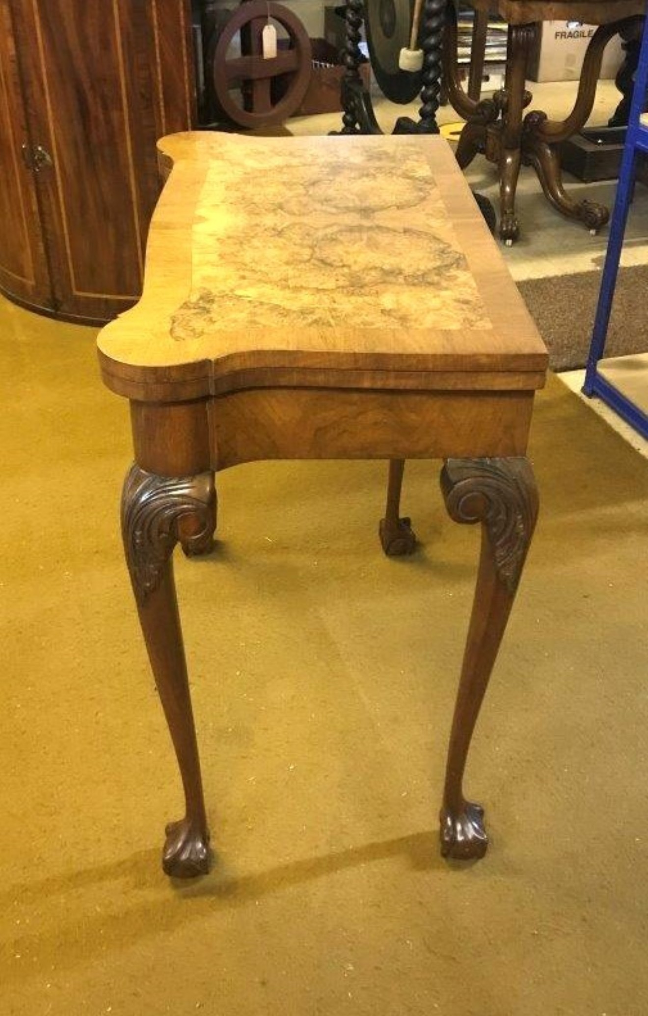 Antique Walnut Console / Card Table