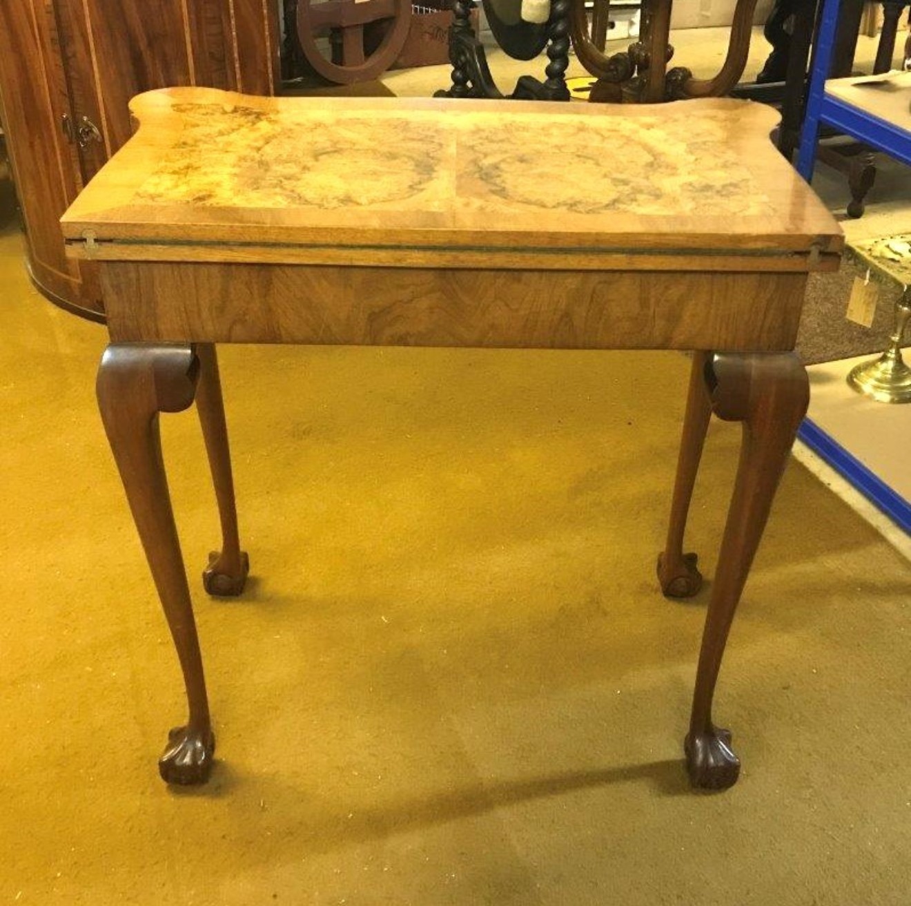 Antique Walnut Console / Card Table