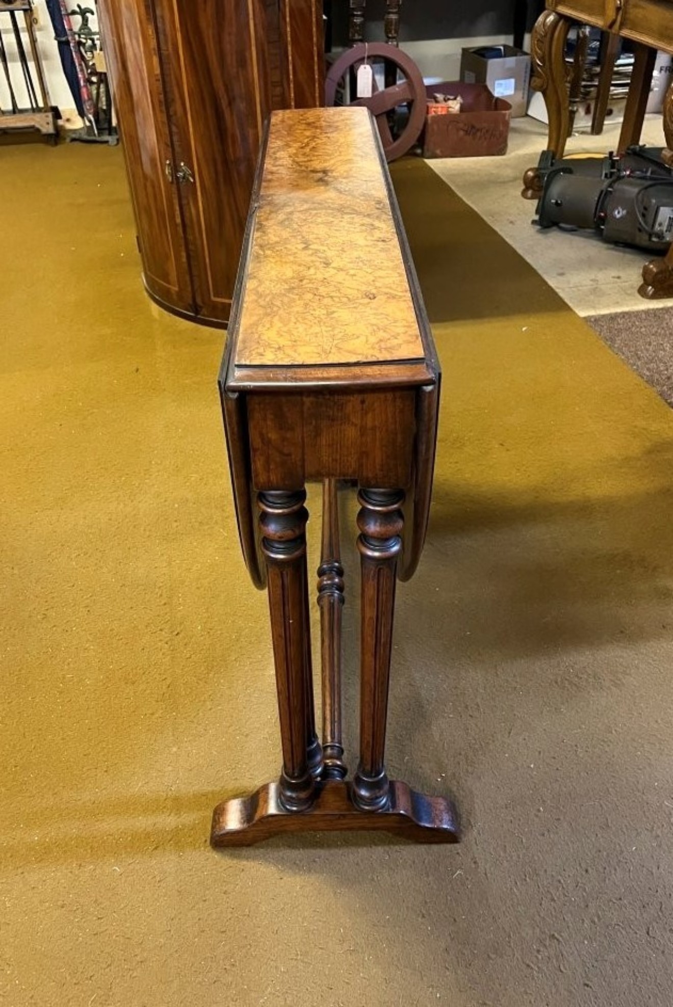 Victorian Oval Burr Walnut Sutherland Table