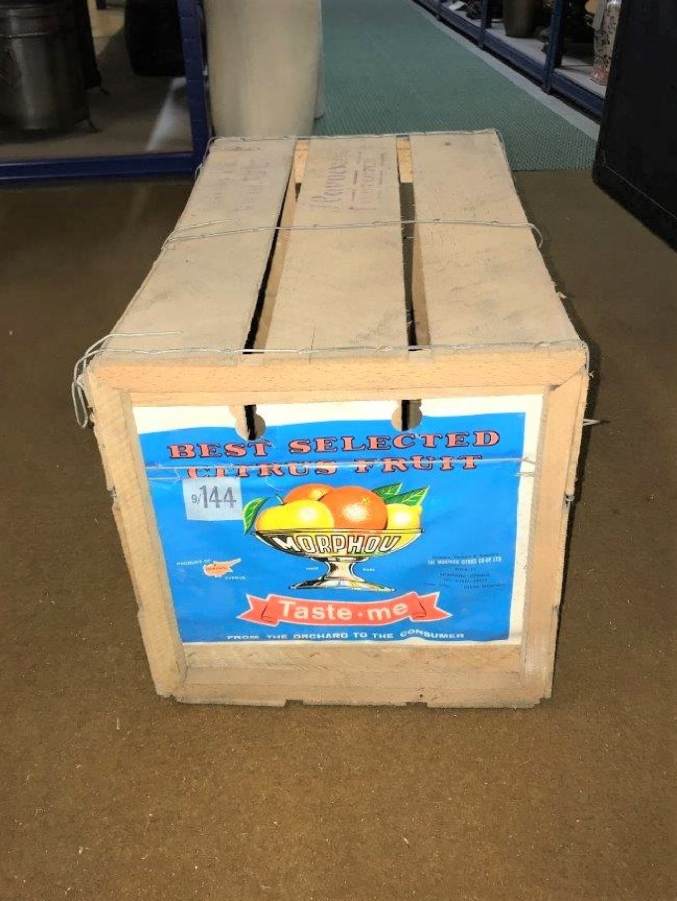 Vintage Morphou Orange Crate