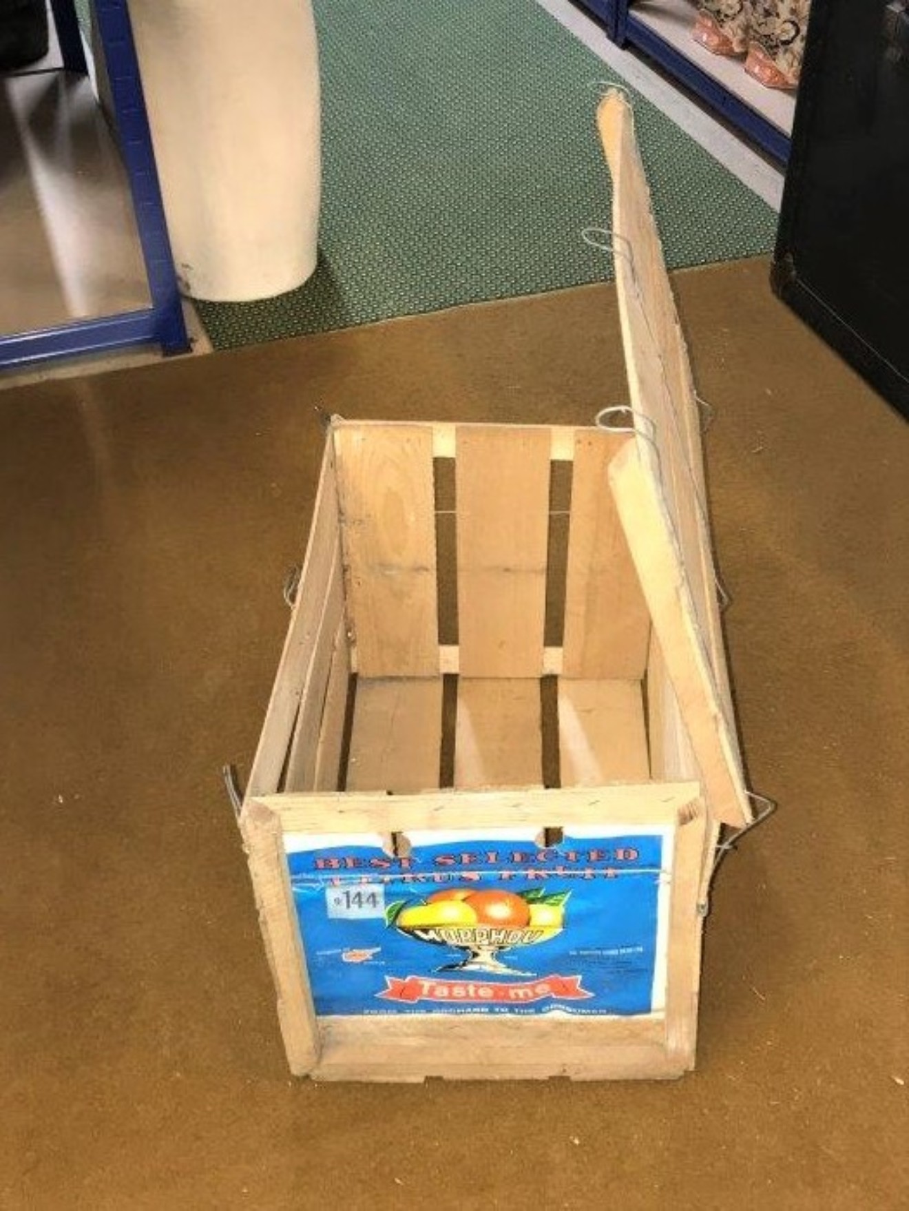 Vintage Morphou Orange Crate