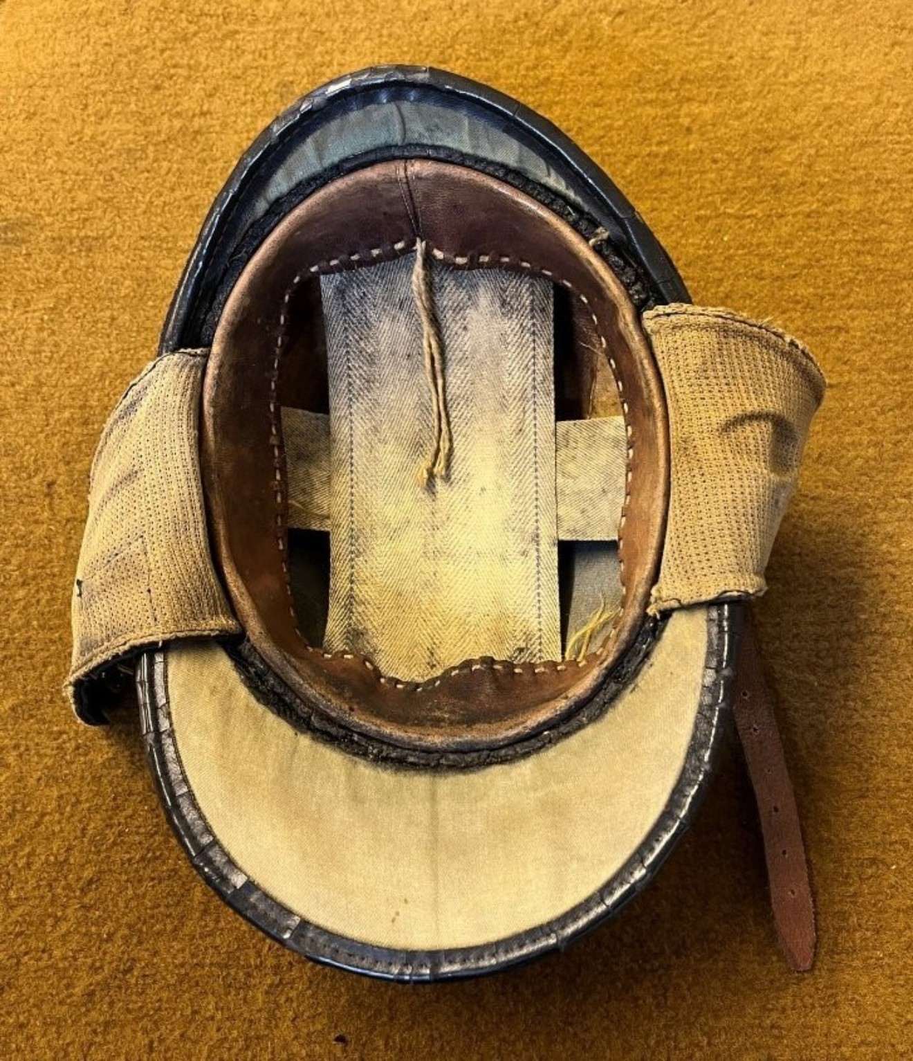 Vintage Racing Motorcycle Helmet and Halcyon Aviator Goggles