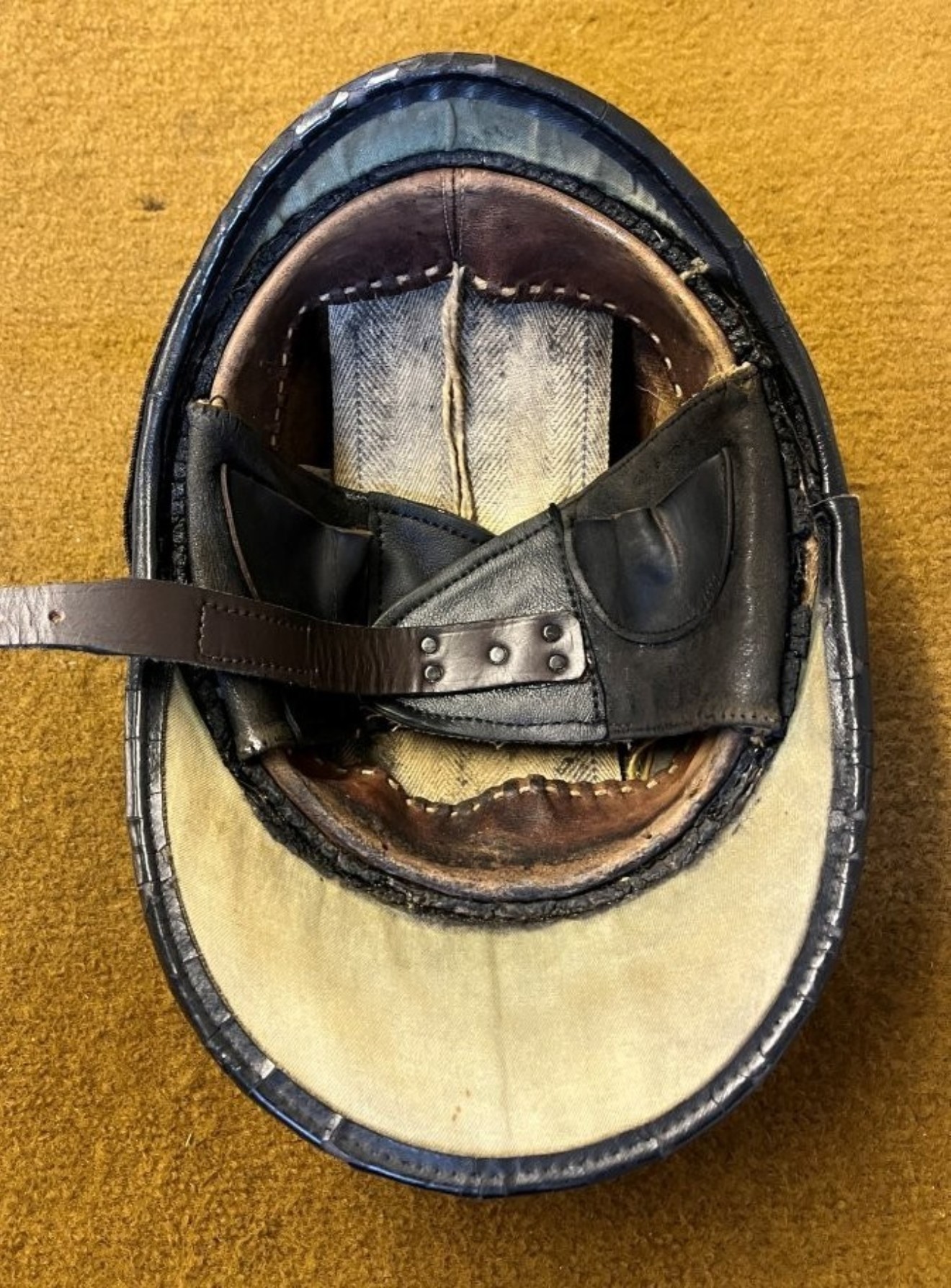 Vintage Racing Motorcycle Helmet and Halcyon Aviator Goggles