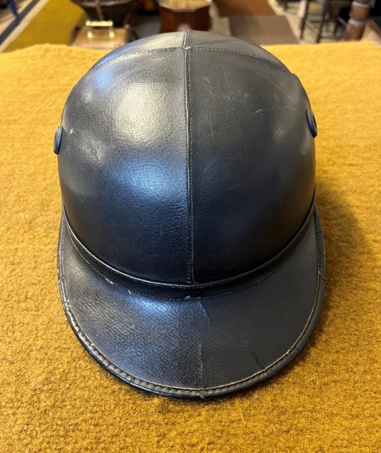 Vintage Racing Motorcycle Helmet and Halcyon Aviator Goggles