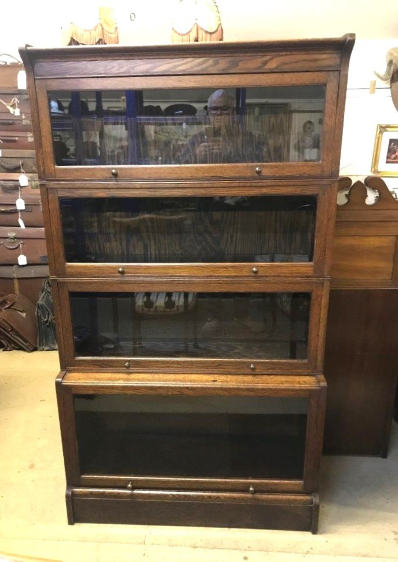 Antique Oak Barrister's Bookcase Designed & Manufactured by Baker's of Oxford